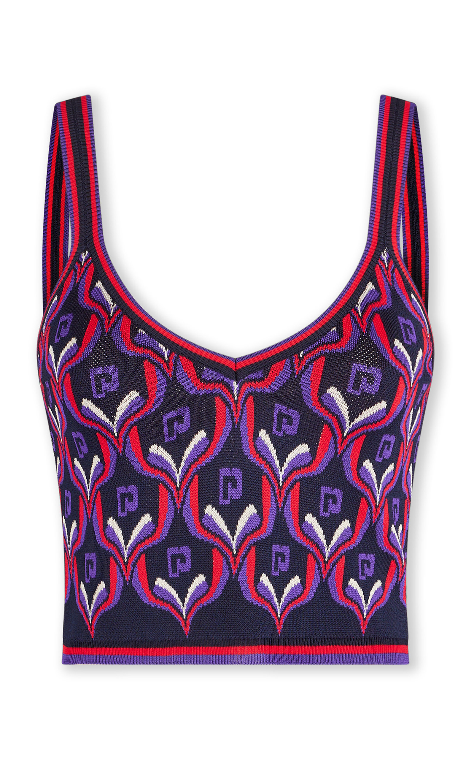 Paco Rabanne - Printed Cropped Top - Multi - L - Moda Operandi