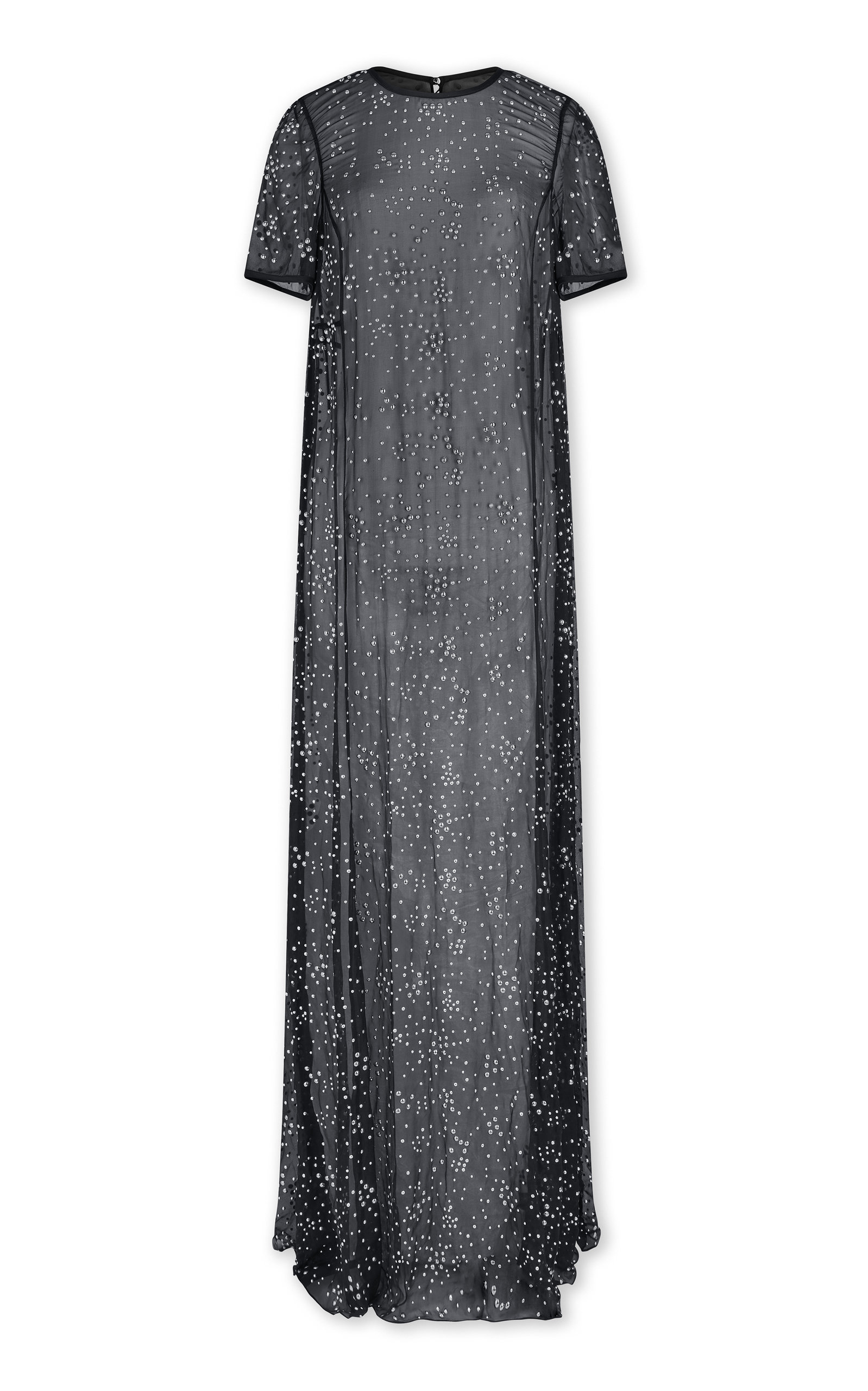 Paco Rabanne - Women's Silk-Blend Sheer Maxi Dress - Black - Only At Moda Operandi
