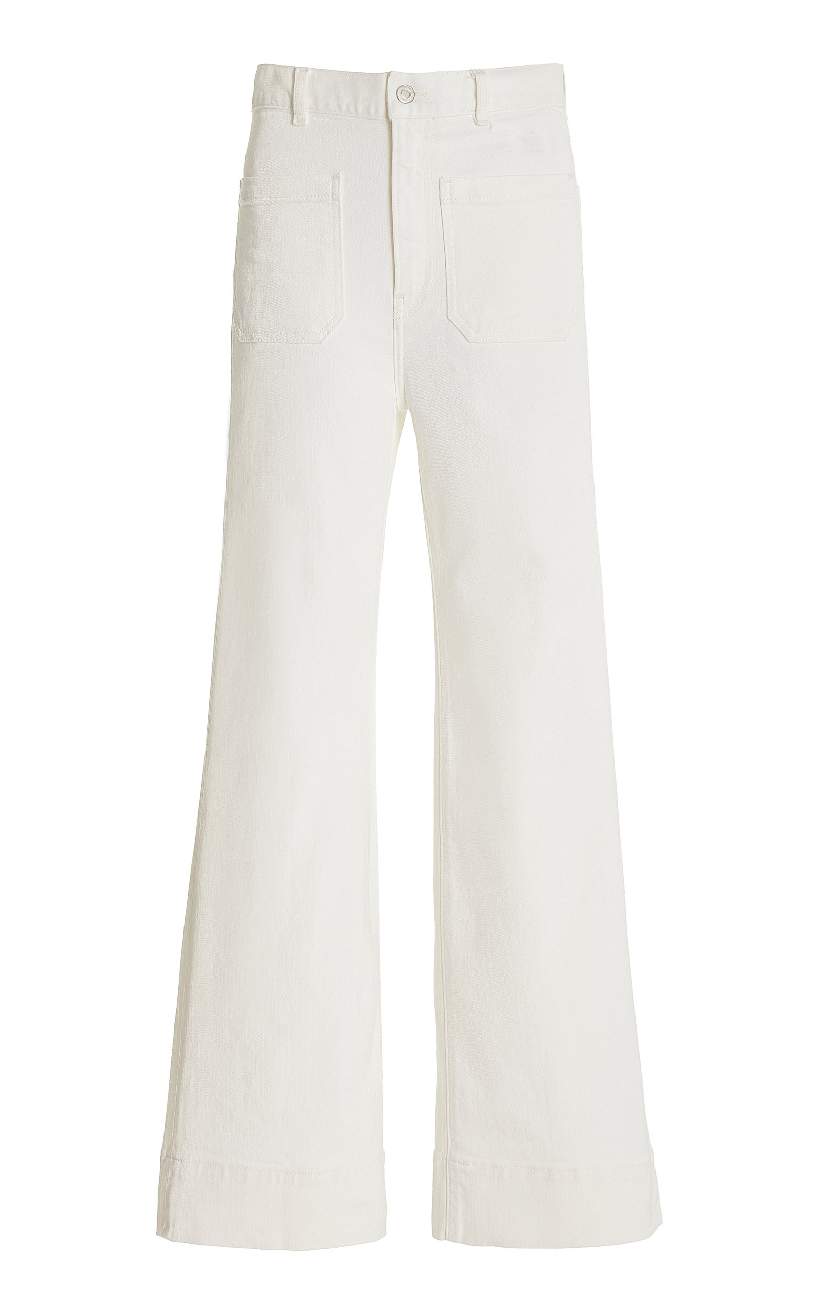 St Monica Cropped Stretch High-Rise Flared-Leg Jeans