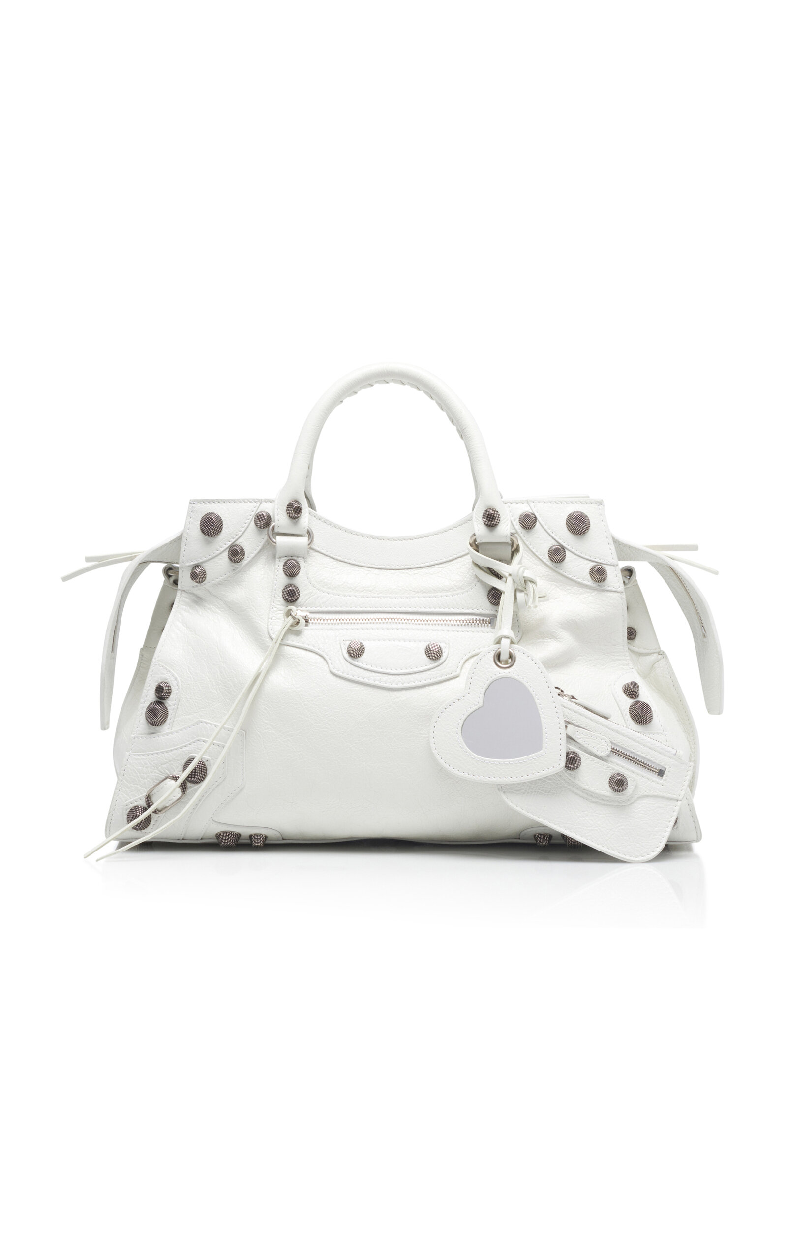 Balenciaga - Neo Cagole City Leather Top Handle Bag - White - OS - Moda Operandi
