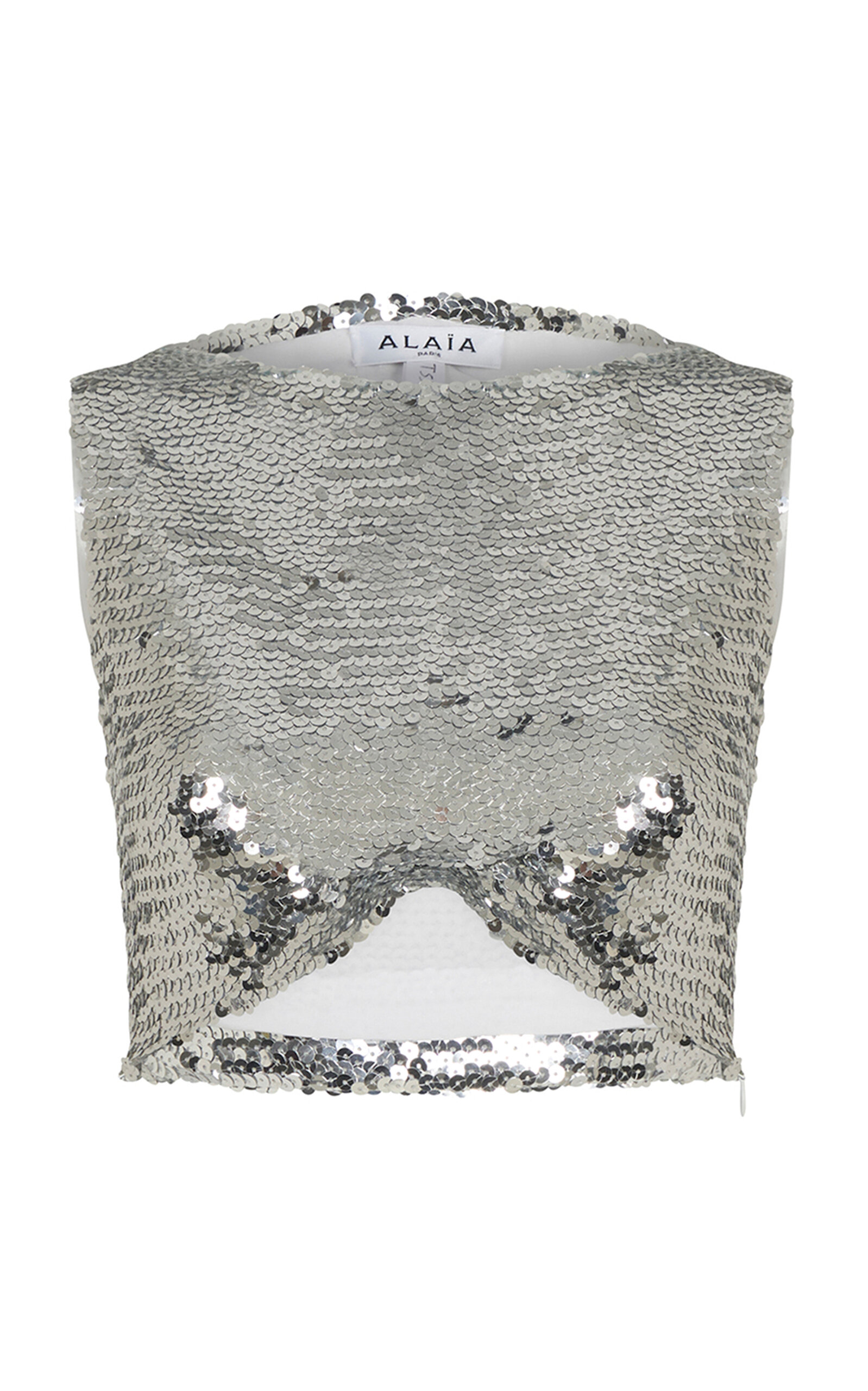 ALAÏA SEQUIN CROPPED TOP