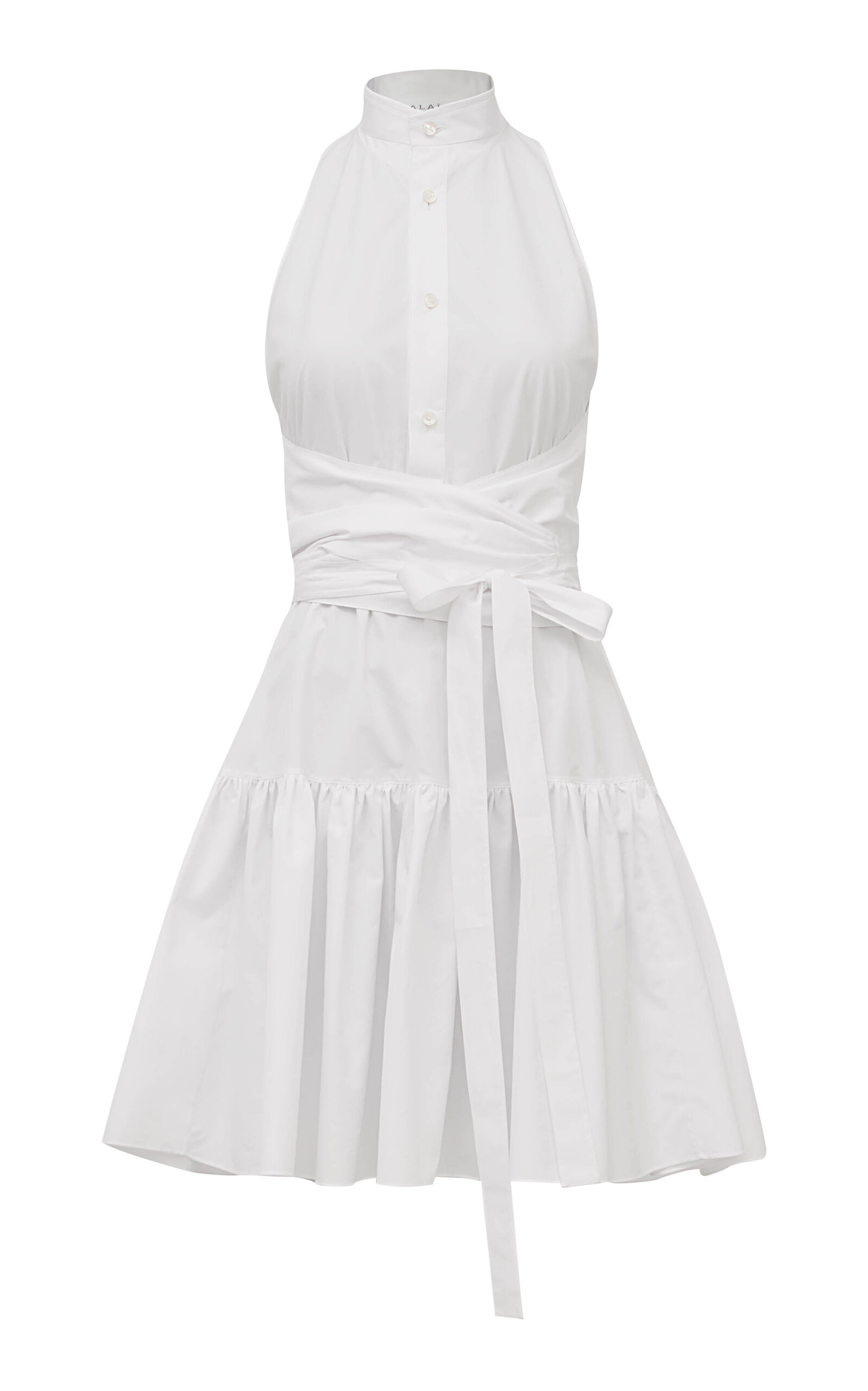 Alaa Buttoned Cotton Mini Dress In White | ModeSens Alaa Buttoned Cotton Mini Dress In White | ModeSens