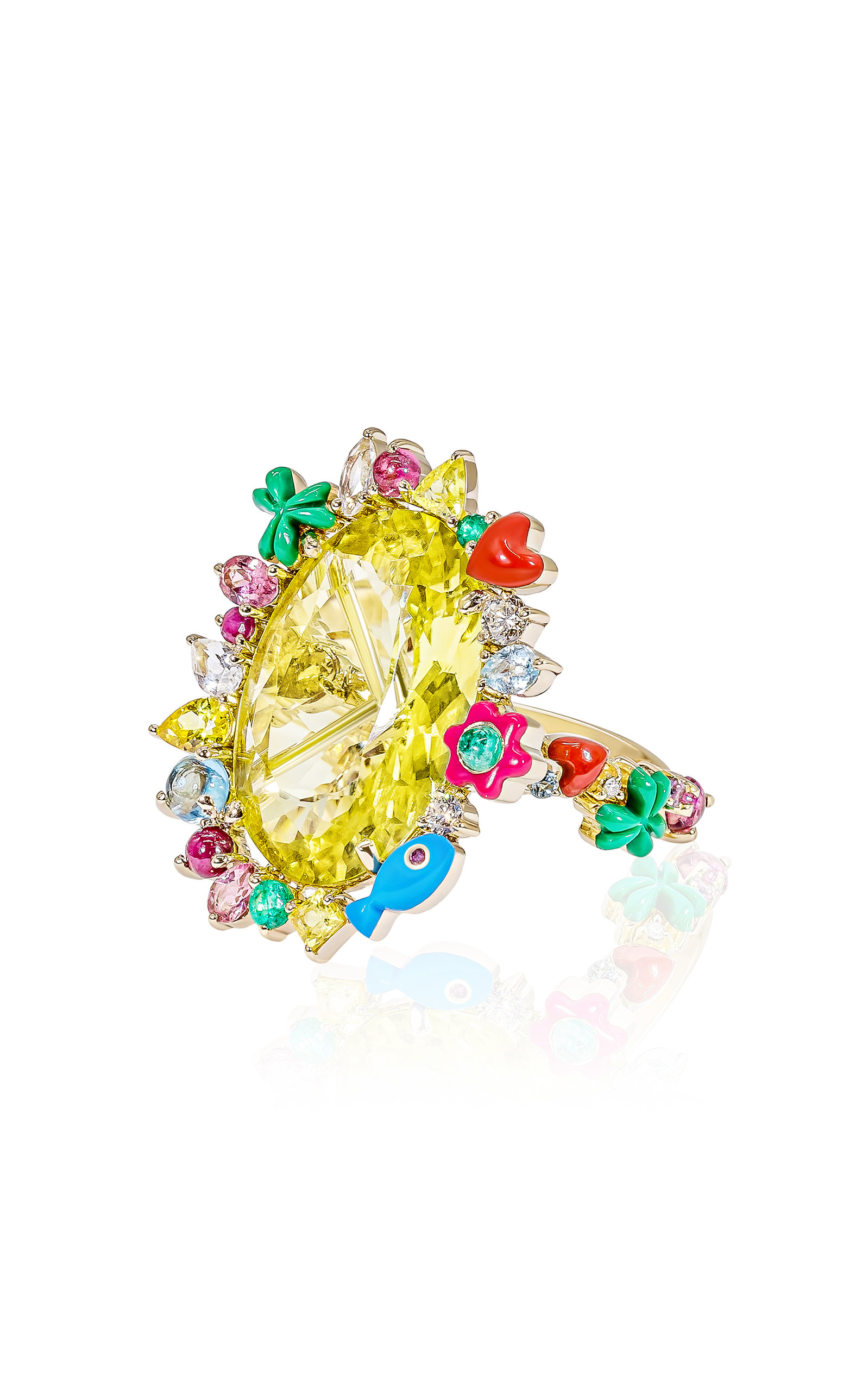 Aisha Baker Women's 18k Gold Oopsy Daisy Ring