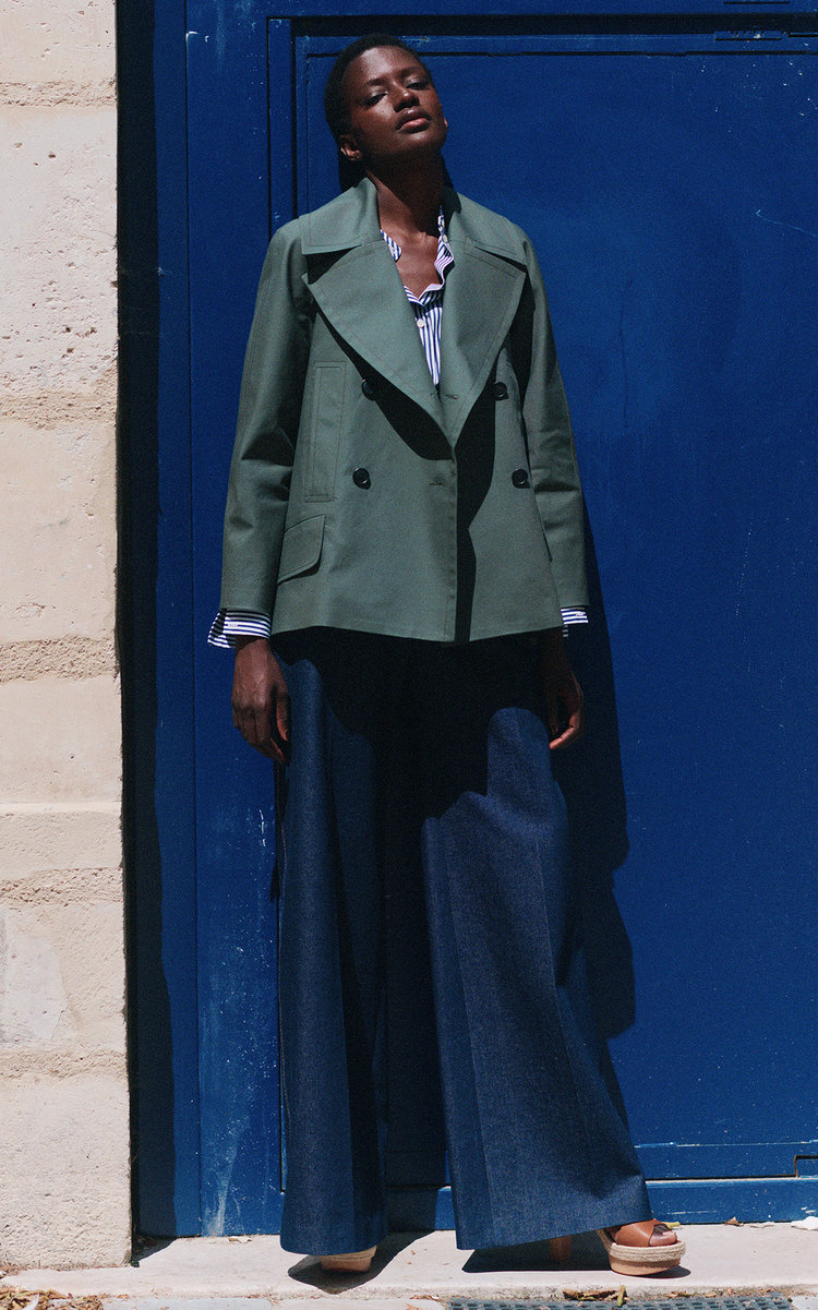 Martin Grant Women's Double-Breasted Cotton Pea Jacket
