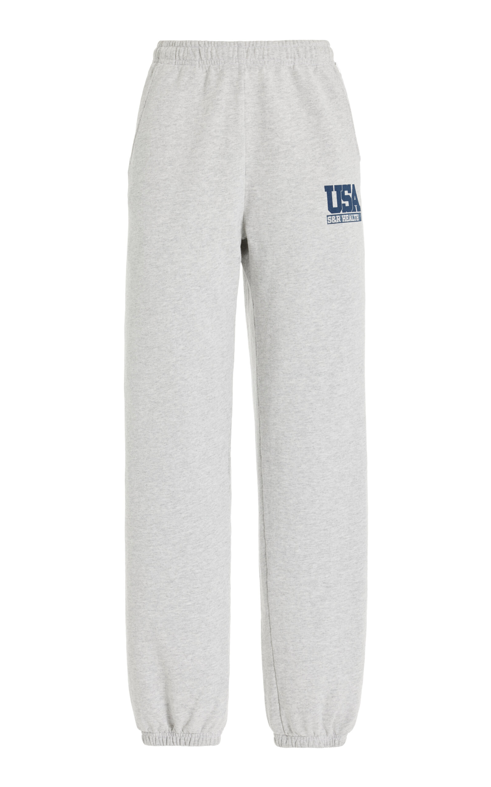 Sporty And Rich Usa Cotton-blend Track Pants In Grey