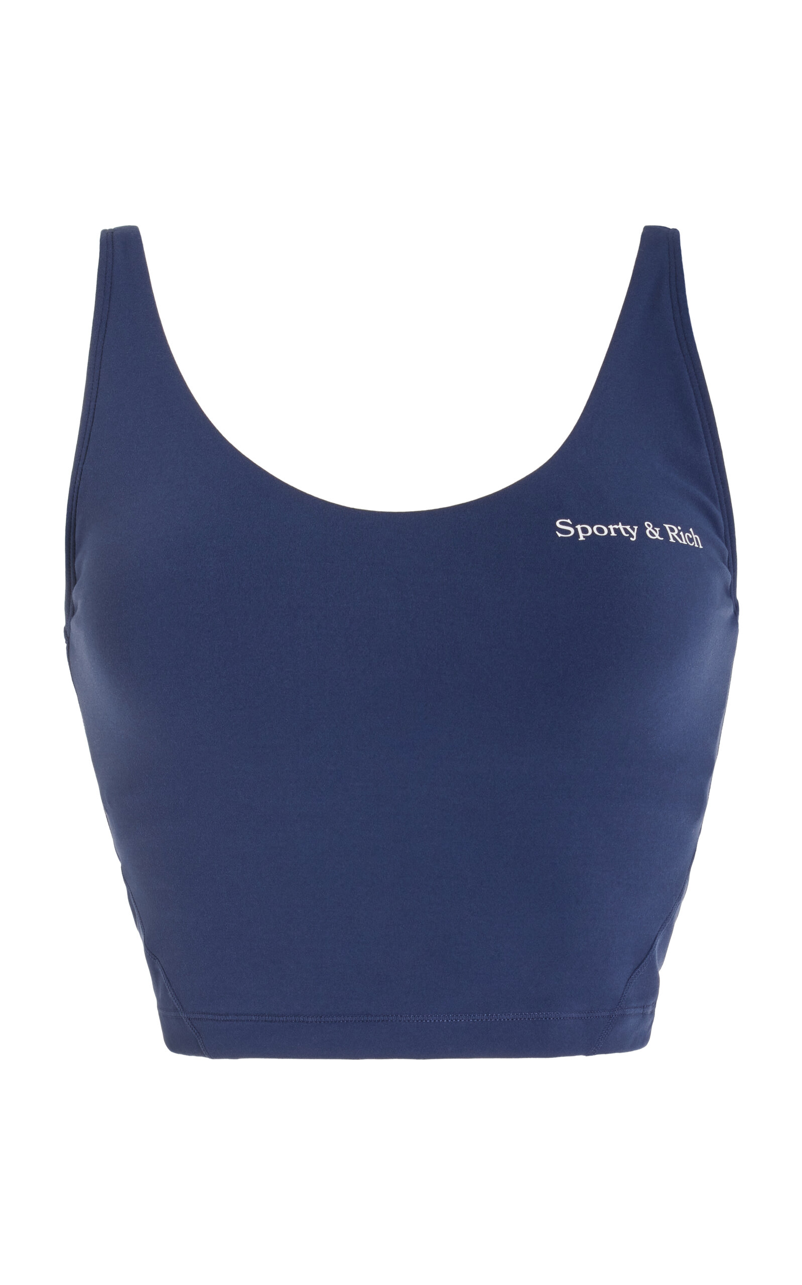 Sporty And Rich Sporty & Rich Logo Printed Sleeveless Tank Top In Navy