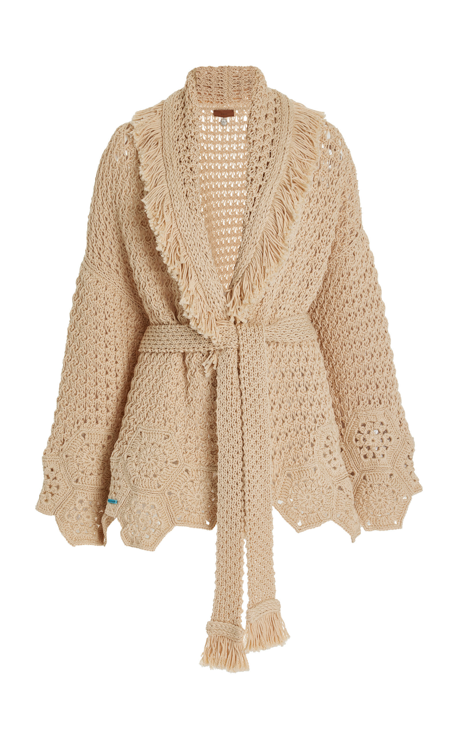 Alanui Women's Blooming Flowers Knit Cotton Cardigan In Beige