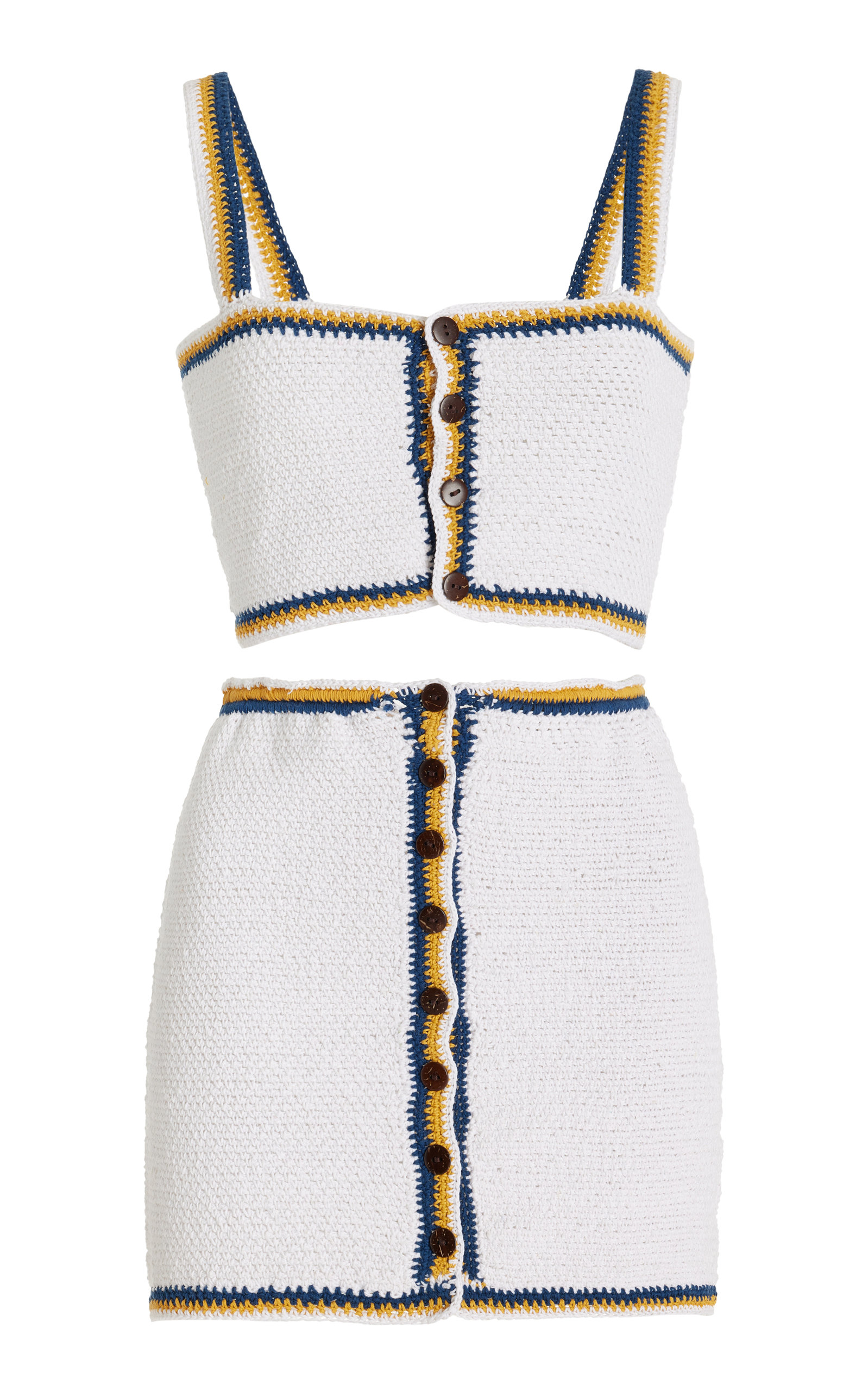 Akoia Swim Women's Seca Crocheted Cotton Skirt and Top Set