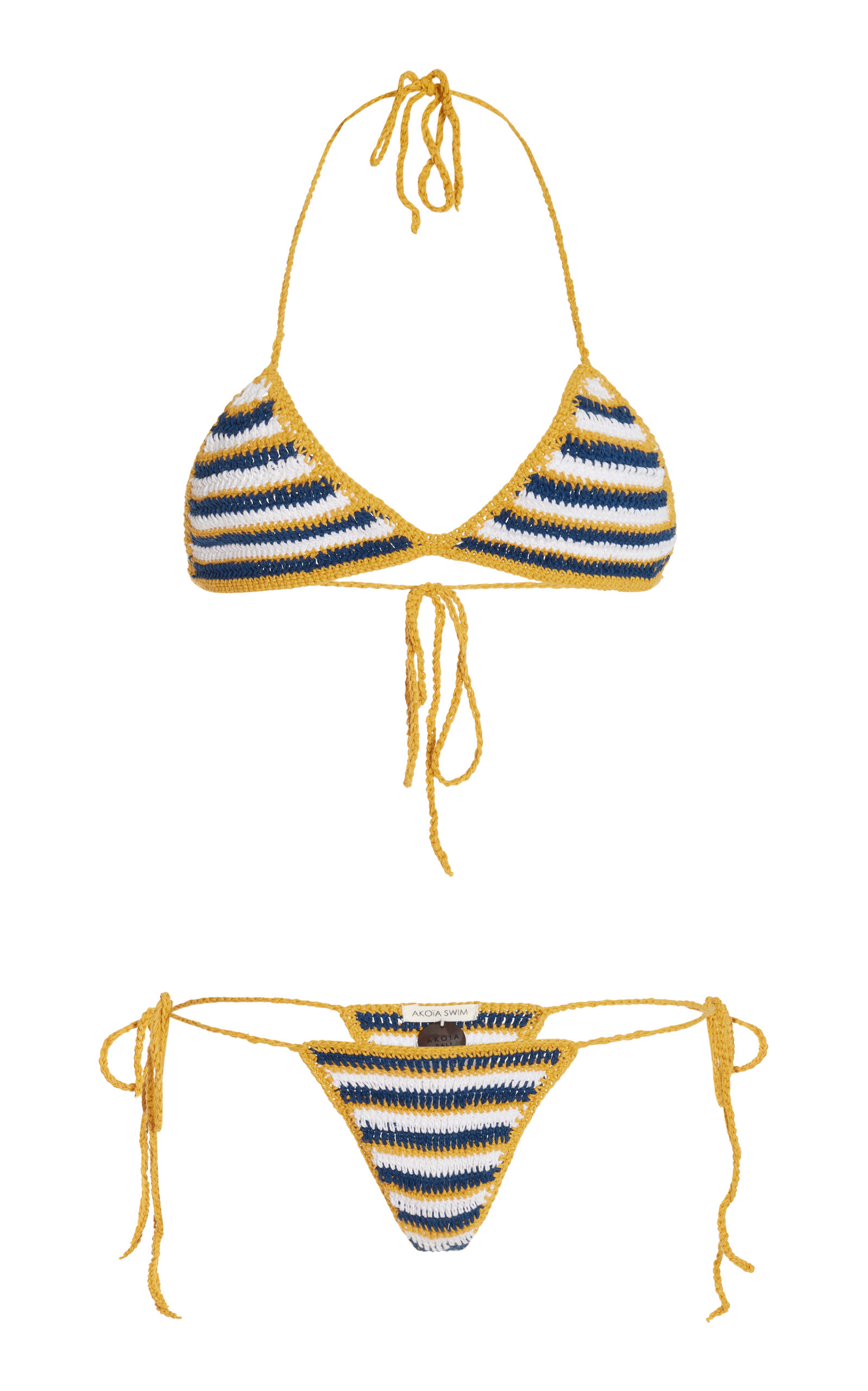 Akoia Swim Twiggy Cotton Bikini In Stripe