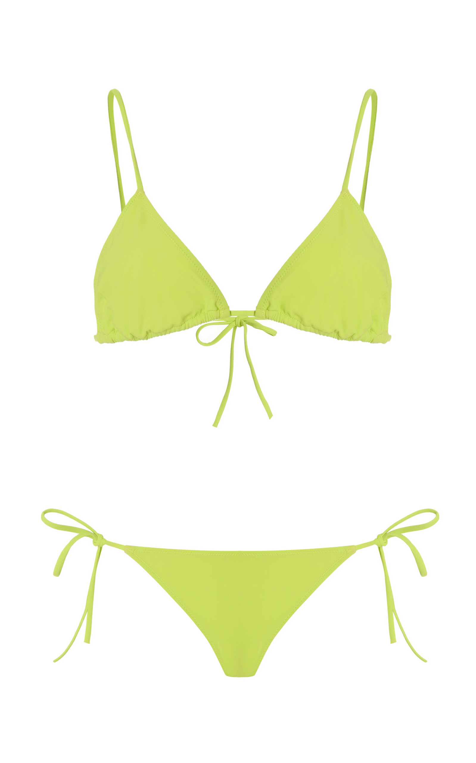 Lido Venti Triangle Self-tied Bikini In Yellow