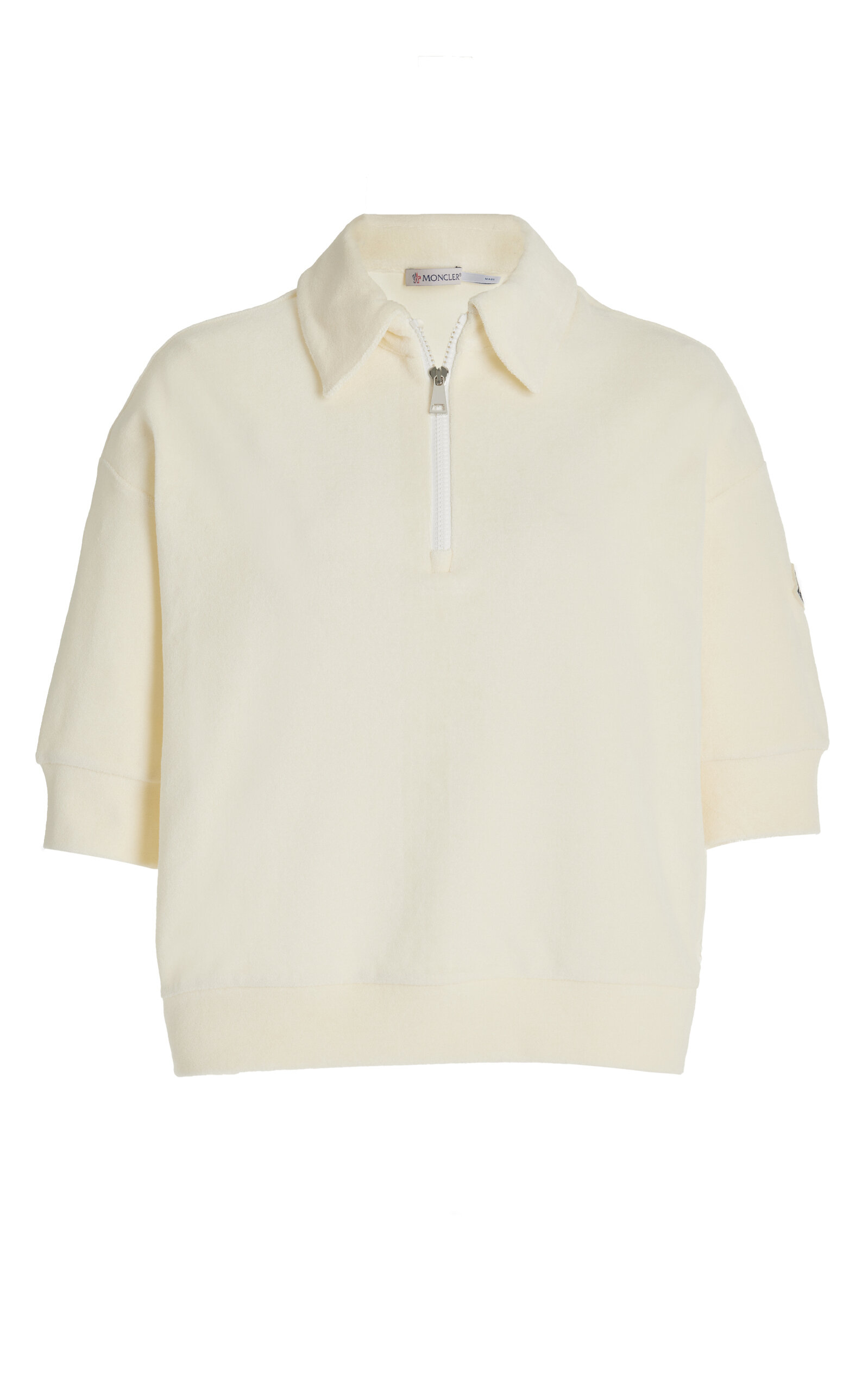 Moncler Terrycloth Polo Shirt In White