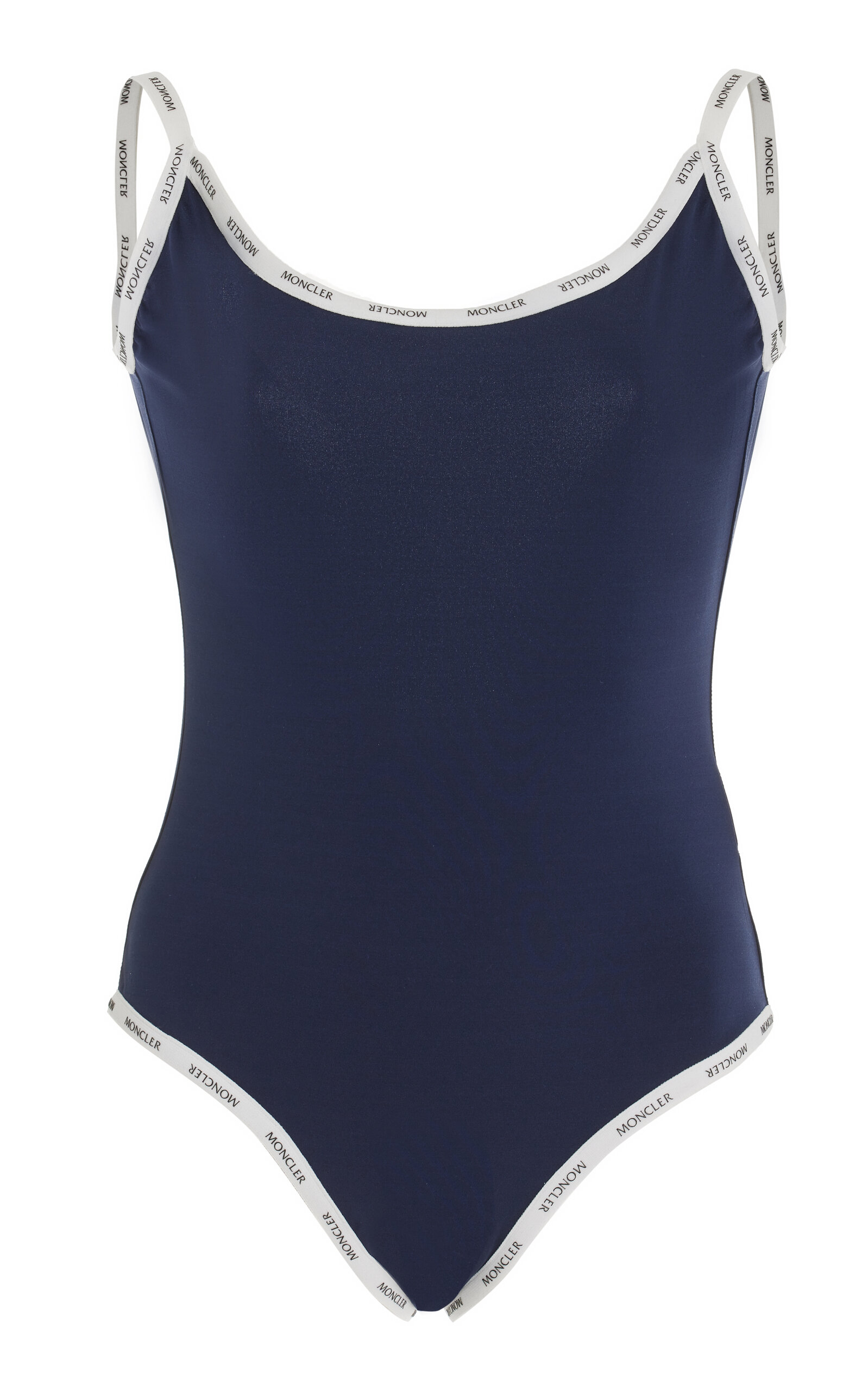 Shop Moncler One-piece Swimsuit In Blue