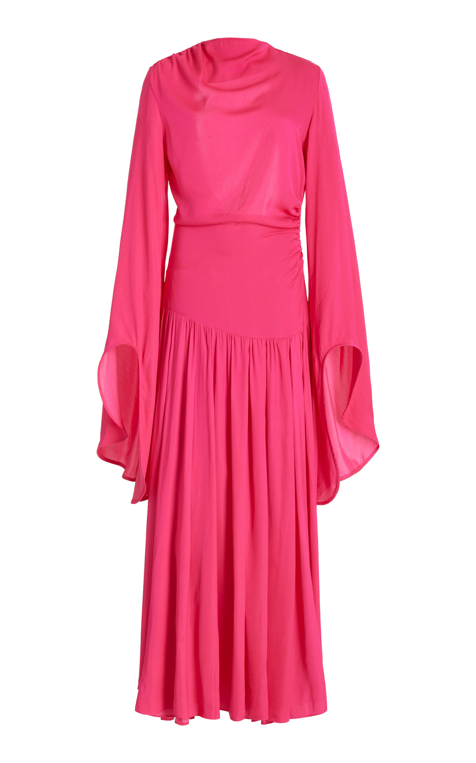 Siedrãs Women's Dawn Open-back Fluted-sleeve Maxi Dress In Pink