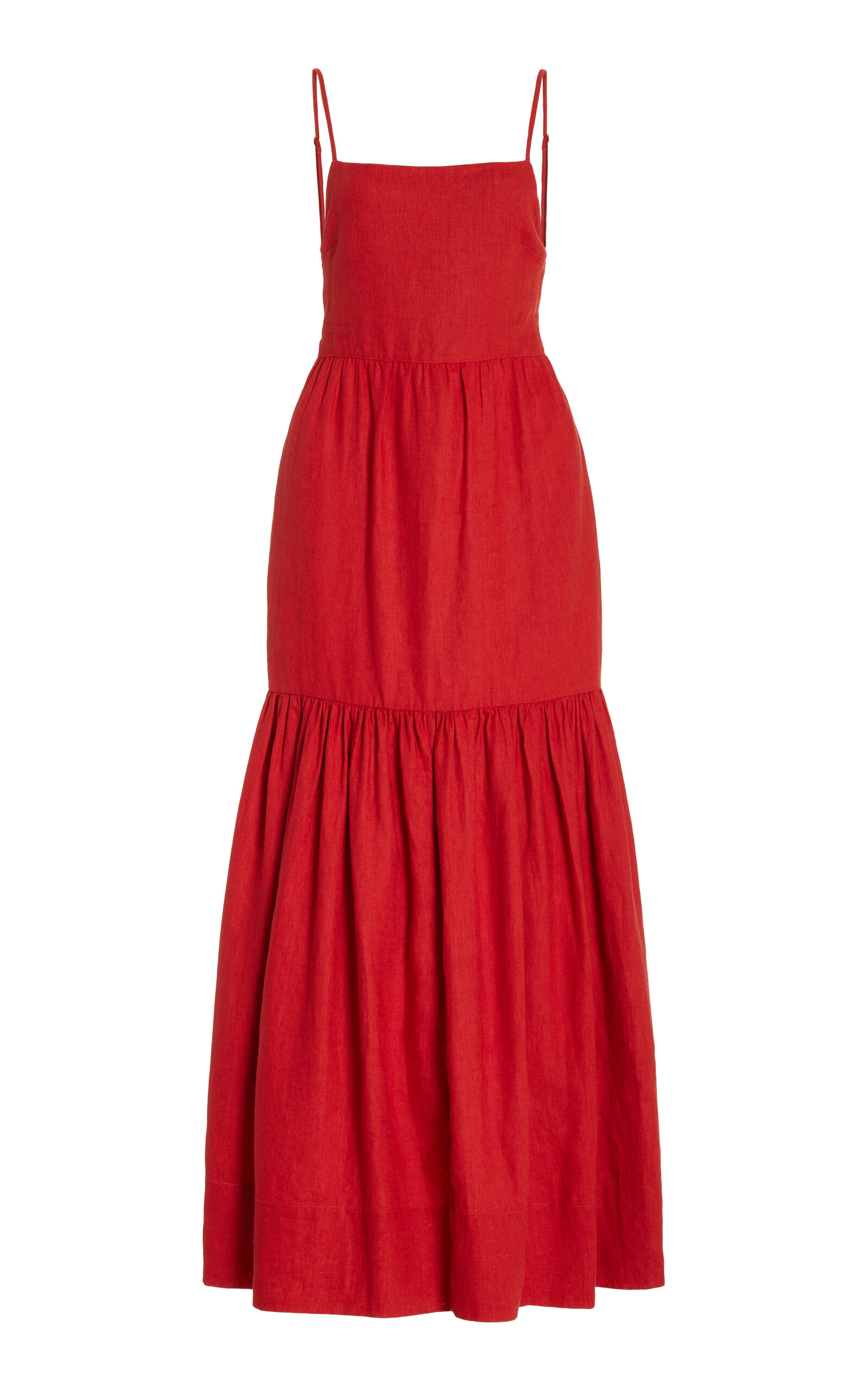Posse Women's Exclusive Ellie Linen Maxi Dress In Red | ModeSens