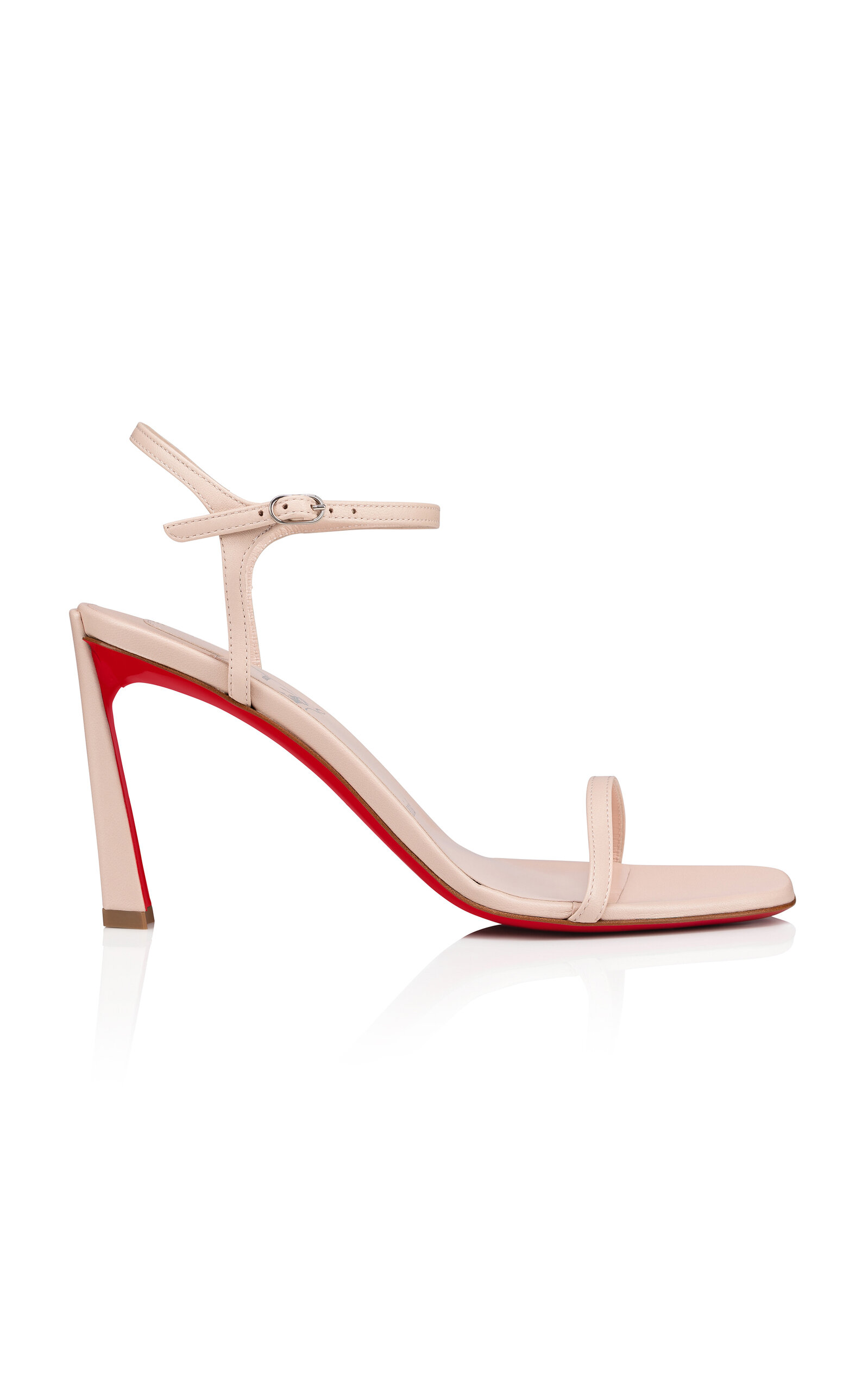 Shop Christian Louboutin Condora 85mm Leather Sandals In Neutral