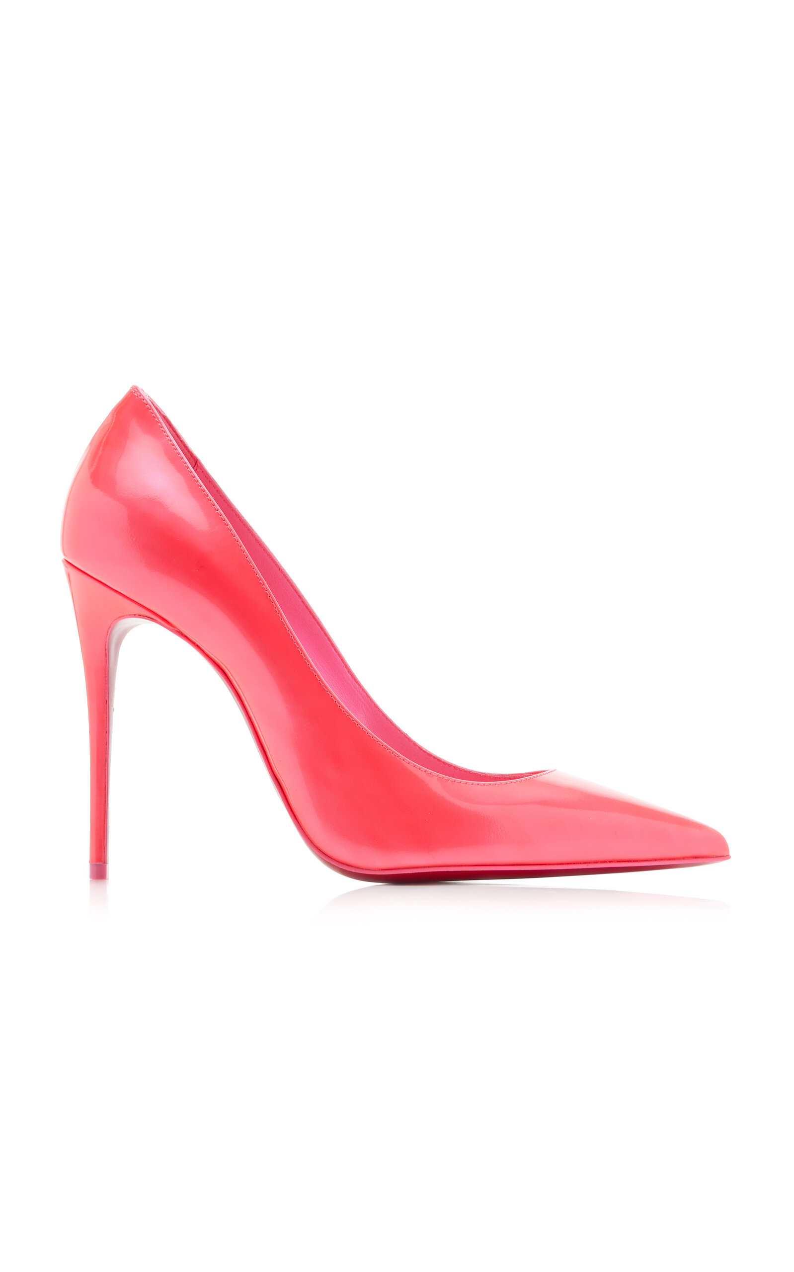 Shop Christian Louboutin Kate 100mm Patent Leather Pumps In Pink