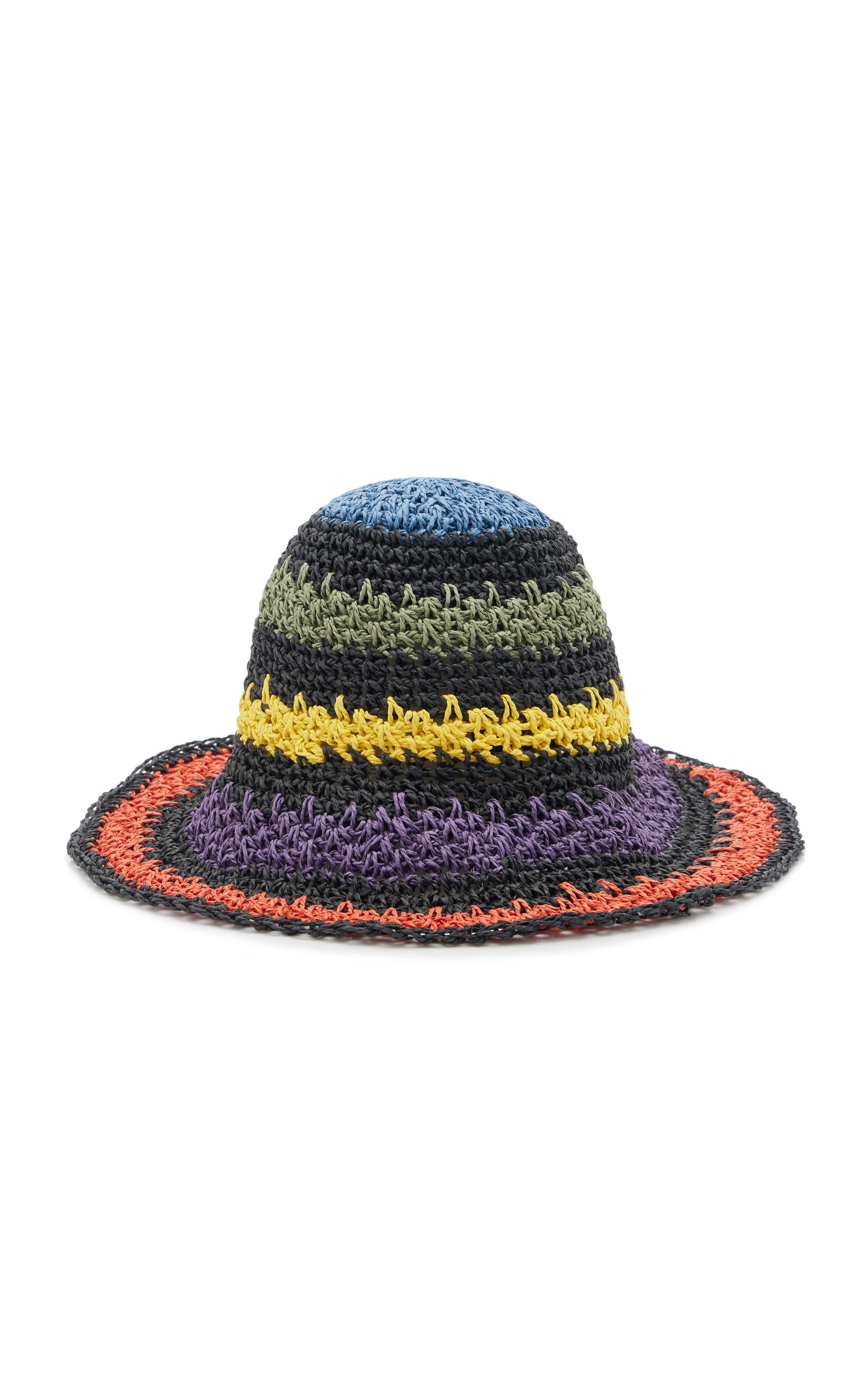 Ruslan Baginskiy Woven Straw Hat In Black