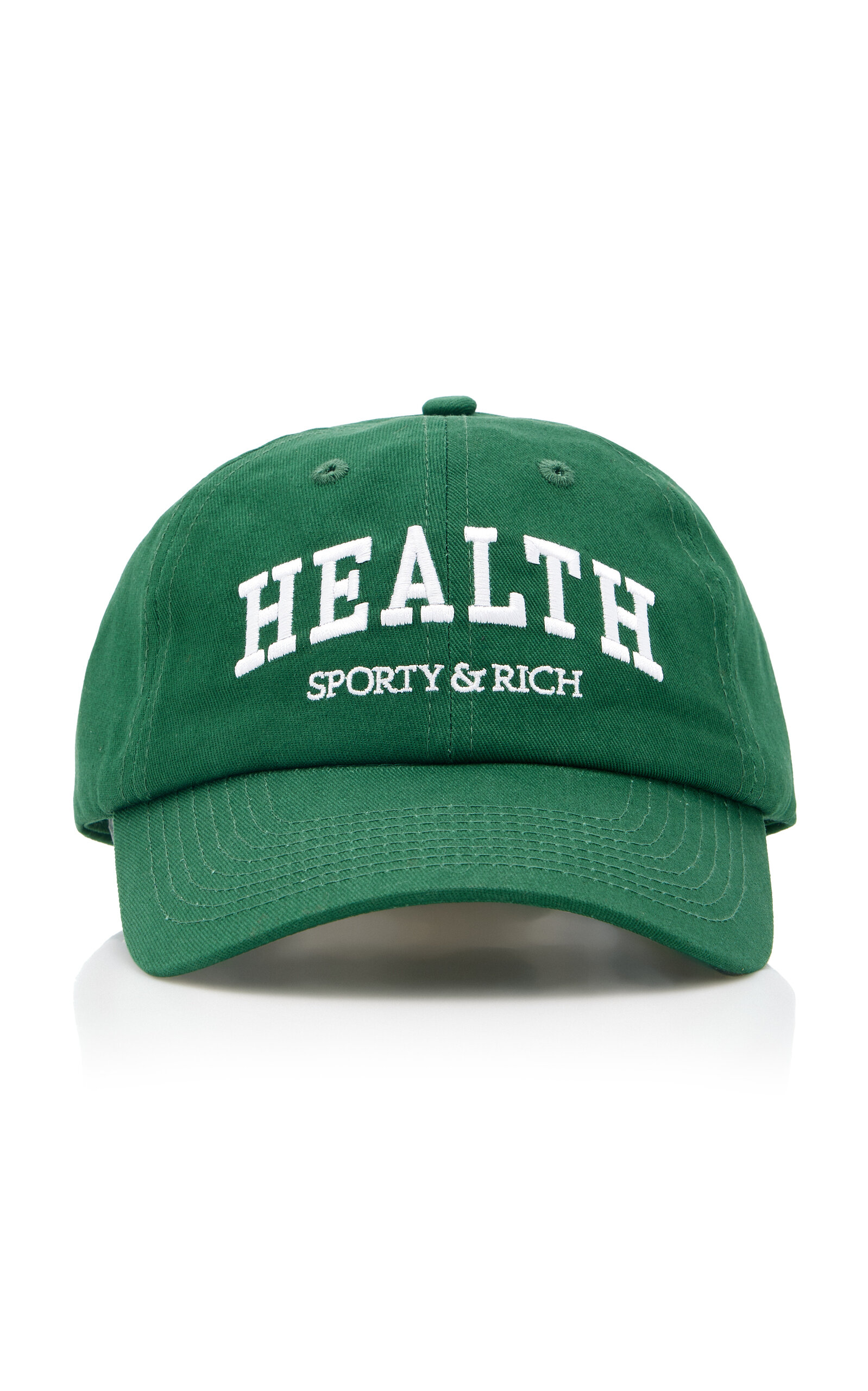 Sporty & Rich - Women's Health Ivy Cotton Baseball Cap - Green - OS - Moda Operandi