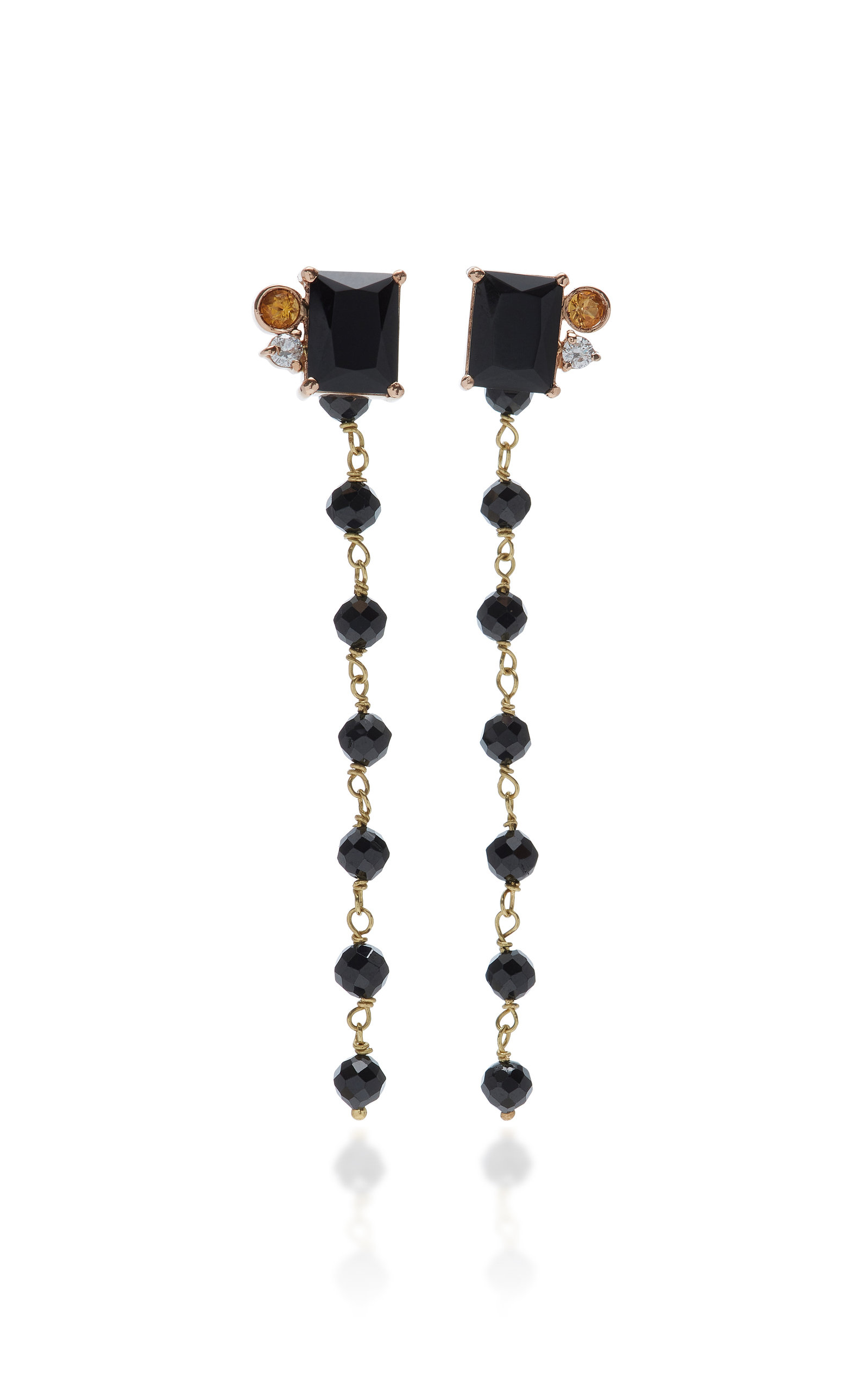 Carolina Neves Women's Fly Away 18K Yellow Gold Onyx Earrings
