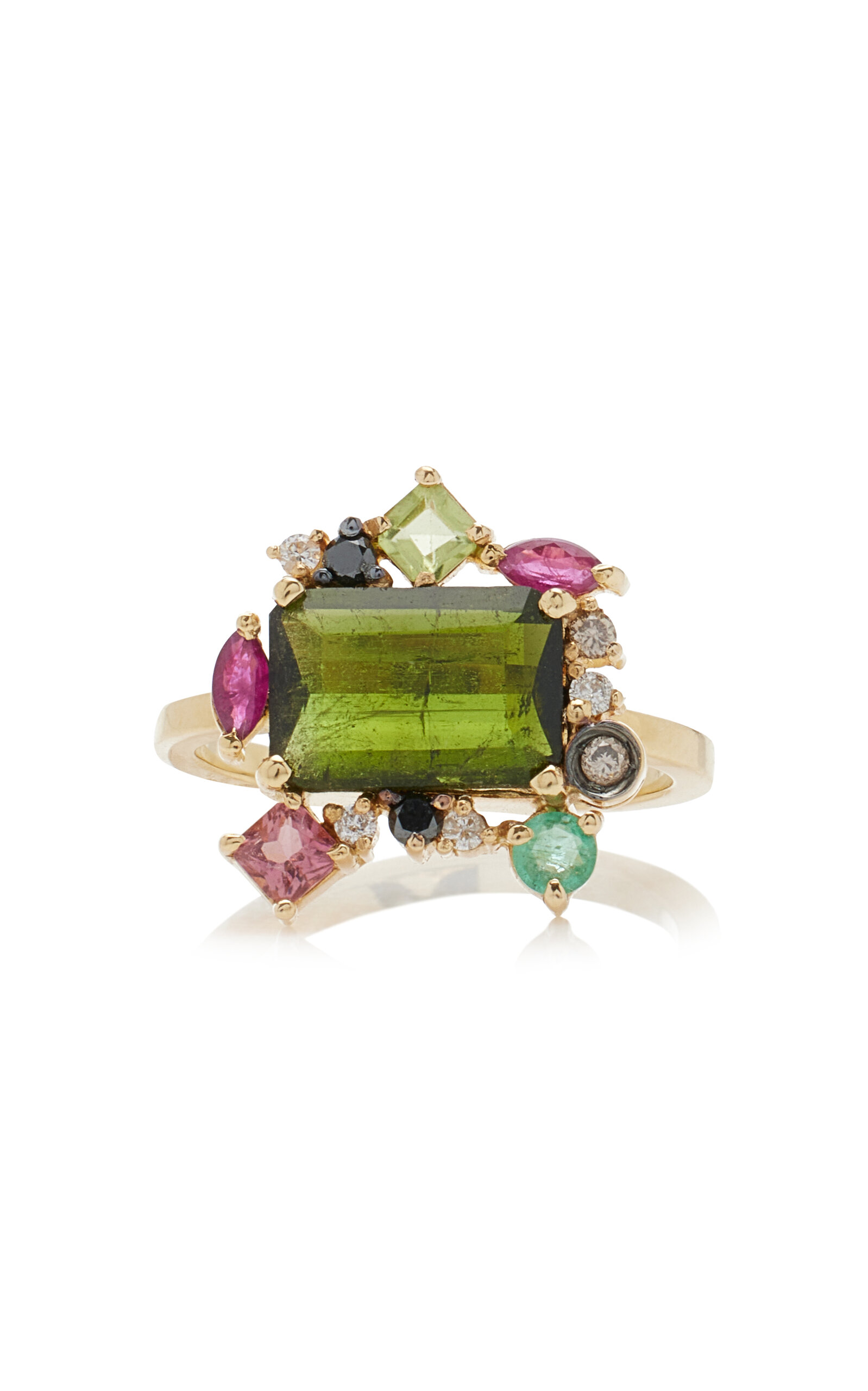 Carolina Neves Women's Elizabeth Collection 18K Gold Multi-Stone Ring