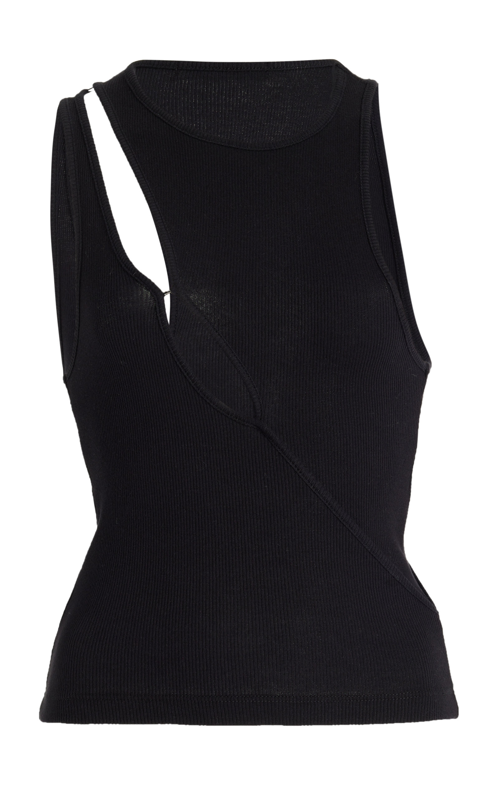 K.ngsley Women's R3 Stretch-Cotton Cutout Tank Top