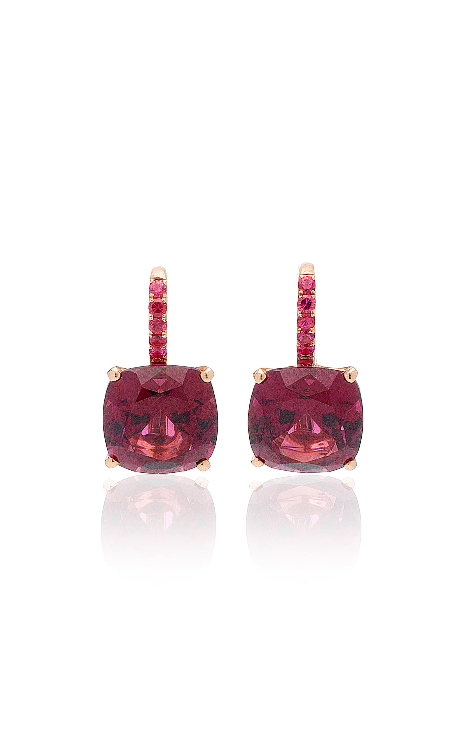 Jane Taylor Women's Cirque 14K Rose Gold Rhodolite; Spinel Earrings