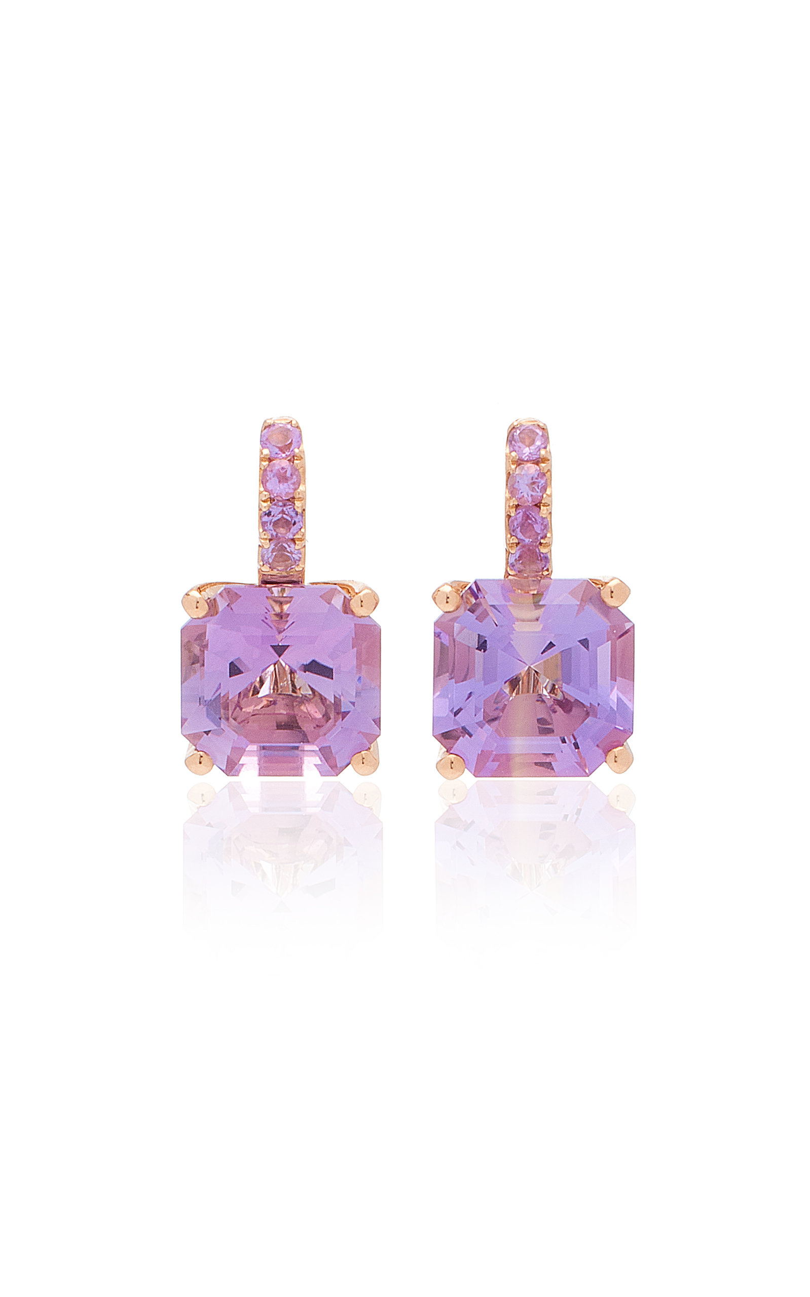 Cirque 14K Rose Gold Amethyst Earrings