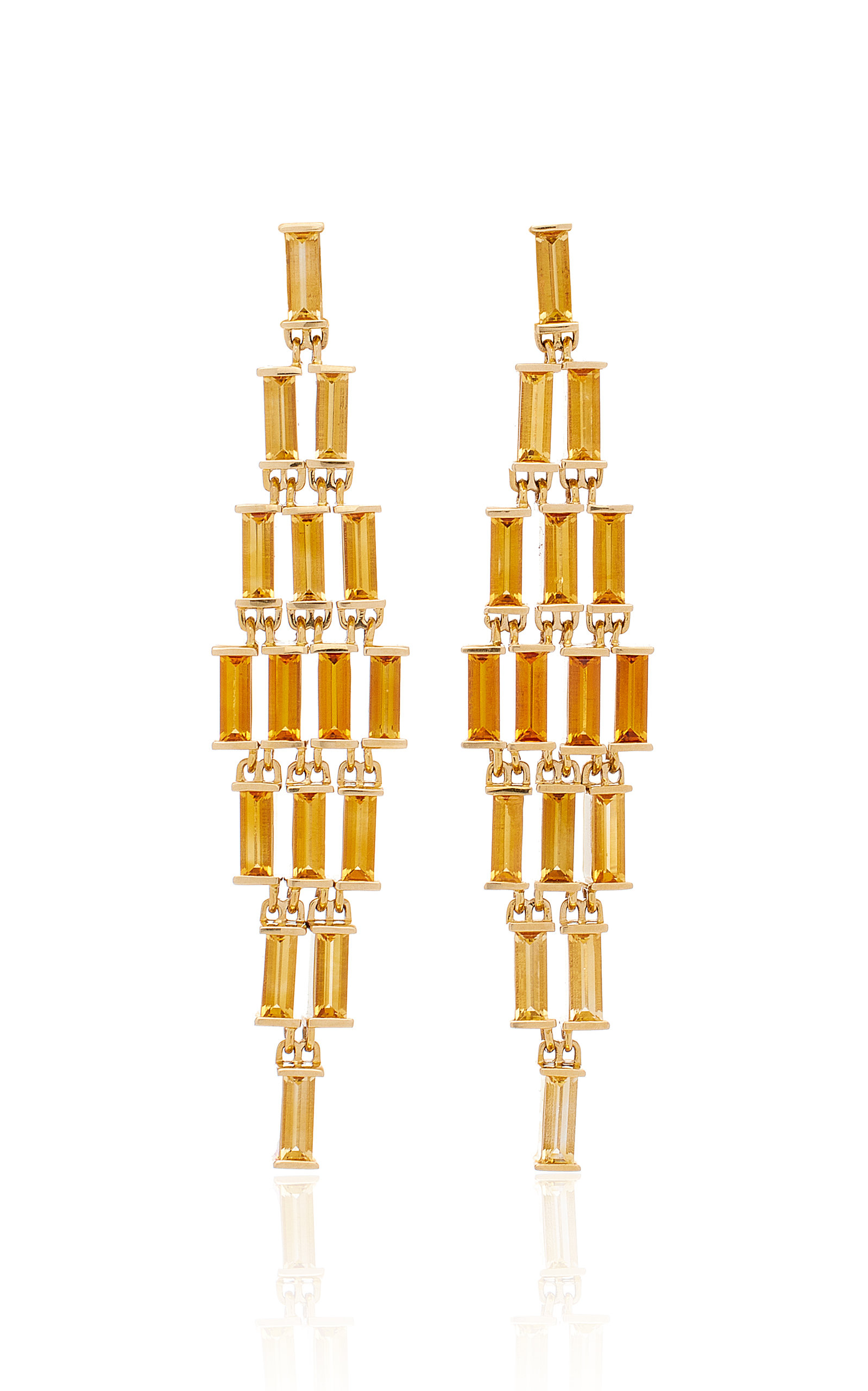 14K Yellow Gold Citrine  Earrings