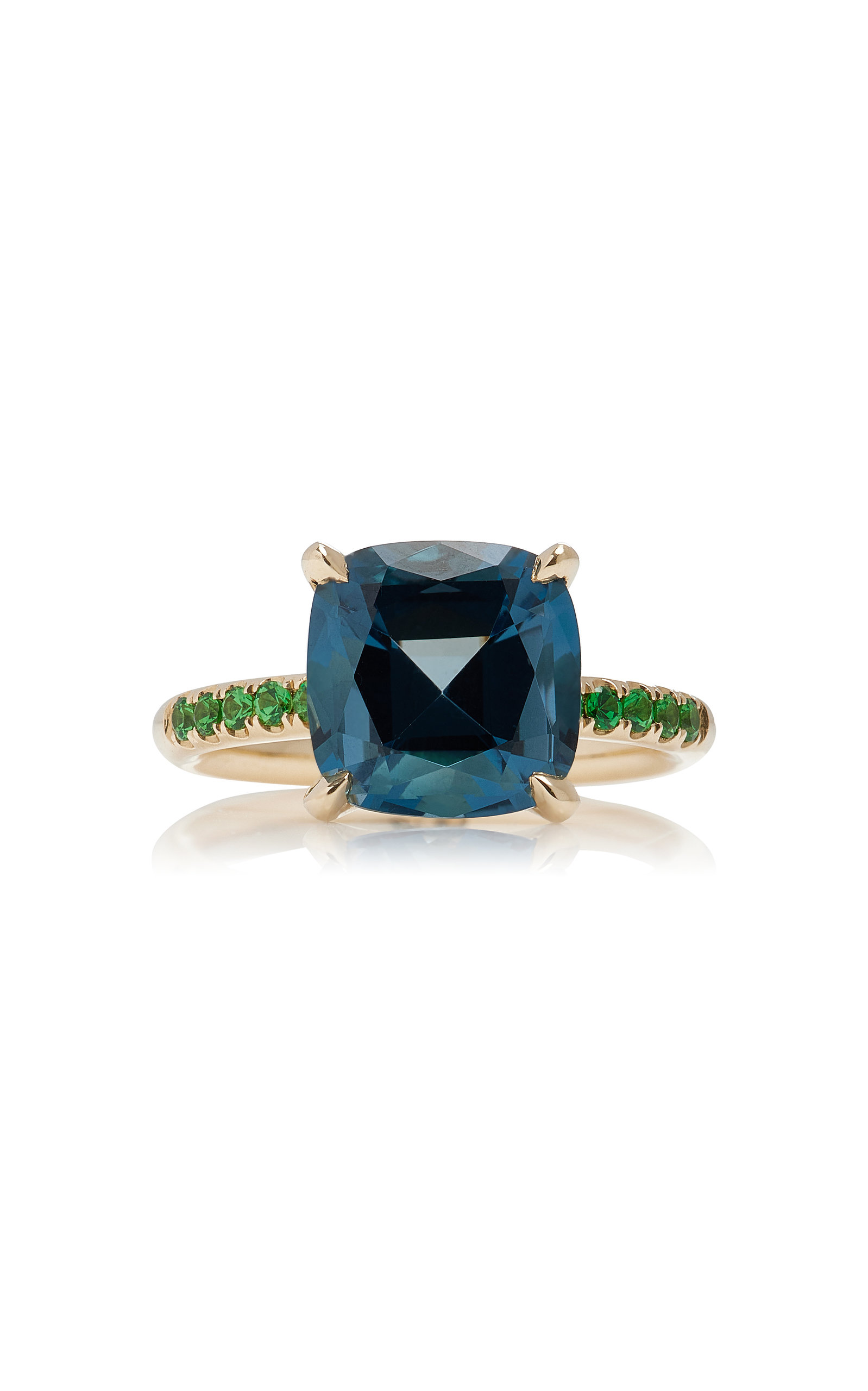 Jane Taylor Women's 14K Yellow Gold Topaz; Tsavorite Solitaire Ring
