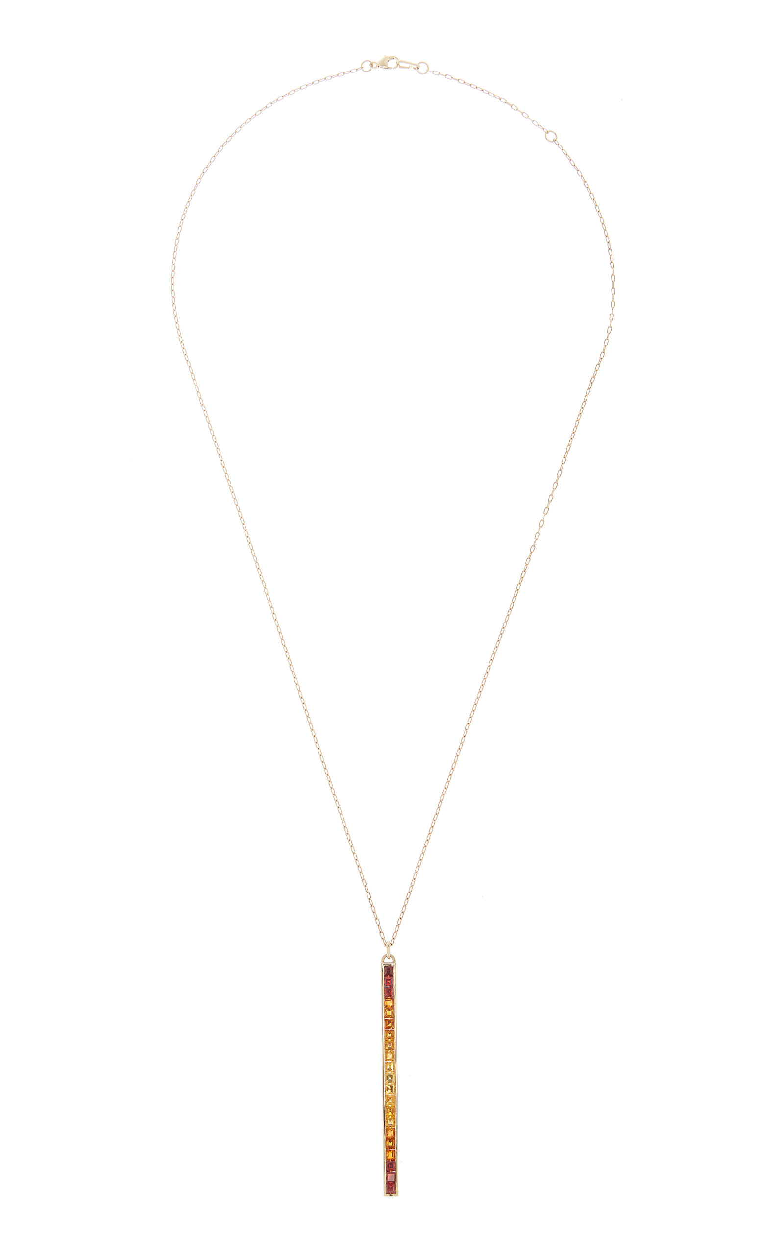 Matchstick 14K Yellow Gold Citrine Necklace