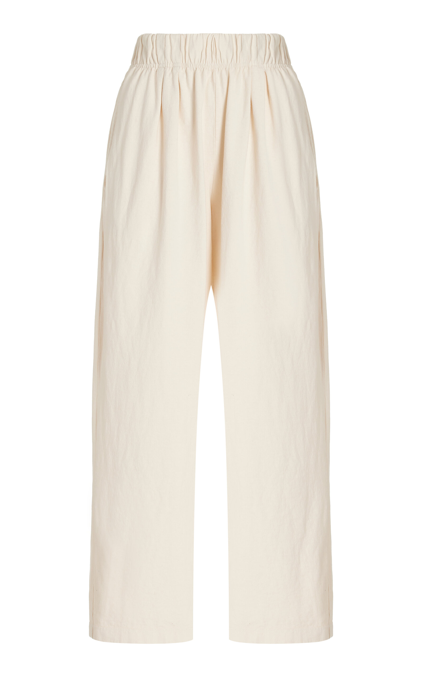 Les Tien Pleated Cotton Wide-Leg Pants