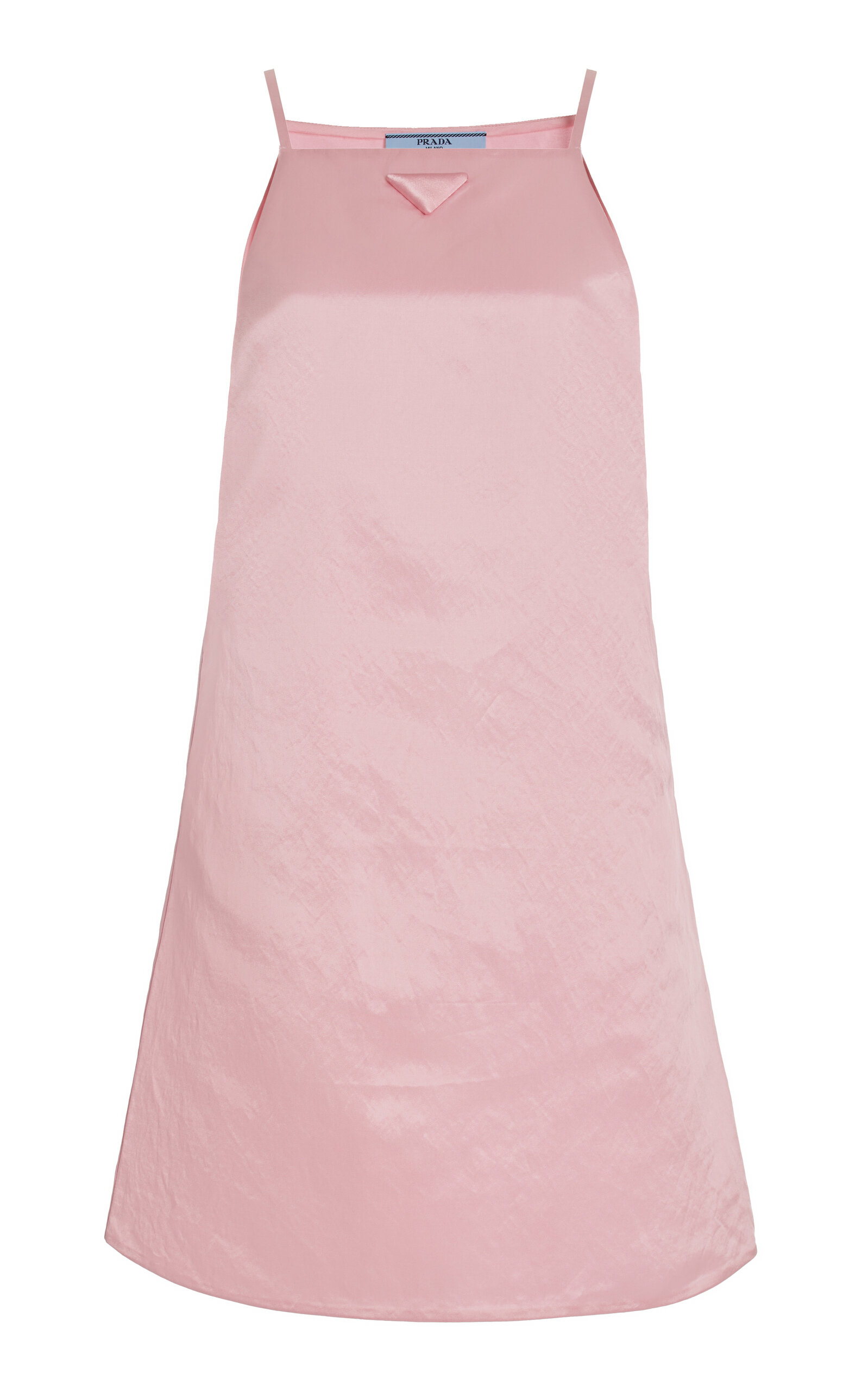 Shop Prada Satin Mini Dress In Pink
