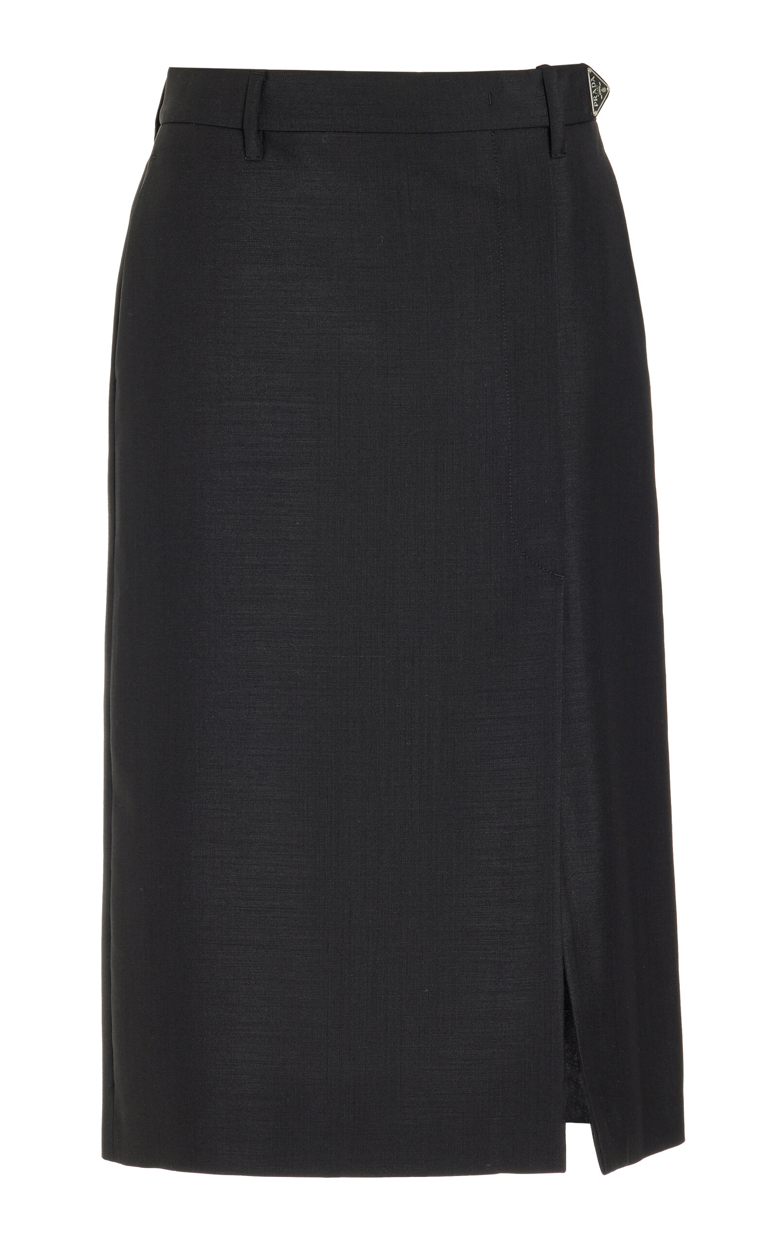 Prada - Women's Mohair Midi Skirt - Black - IT 36 - Moda Operandi