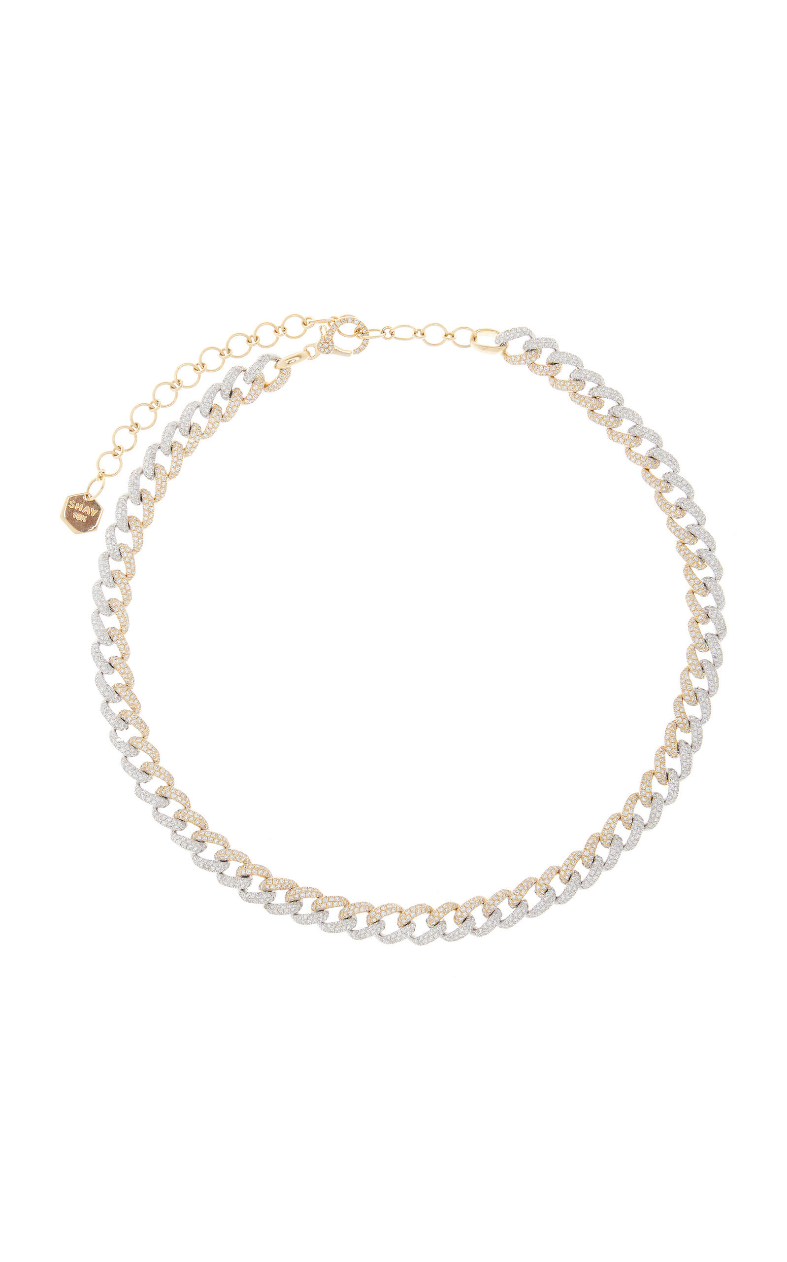 SHAY - Medium 18K Yellow; White Gold Diamond Link Choker - Gold - OS - Moda Operandi - Gifts For Her