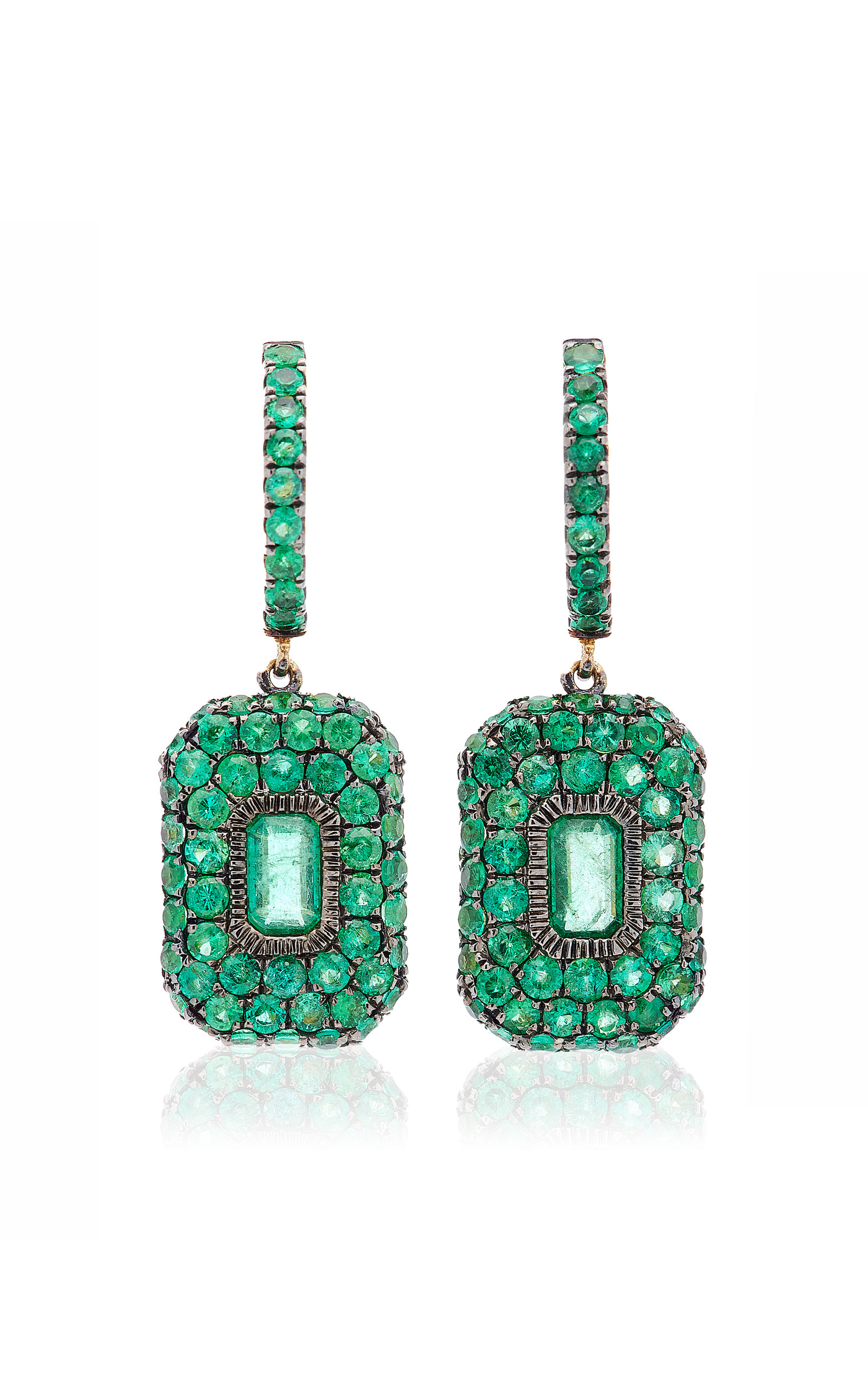 SHAY - 18K Yellow Gold Emerald Earrings - Green - OS - Moda Operandi - Gifts For Her