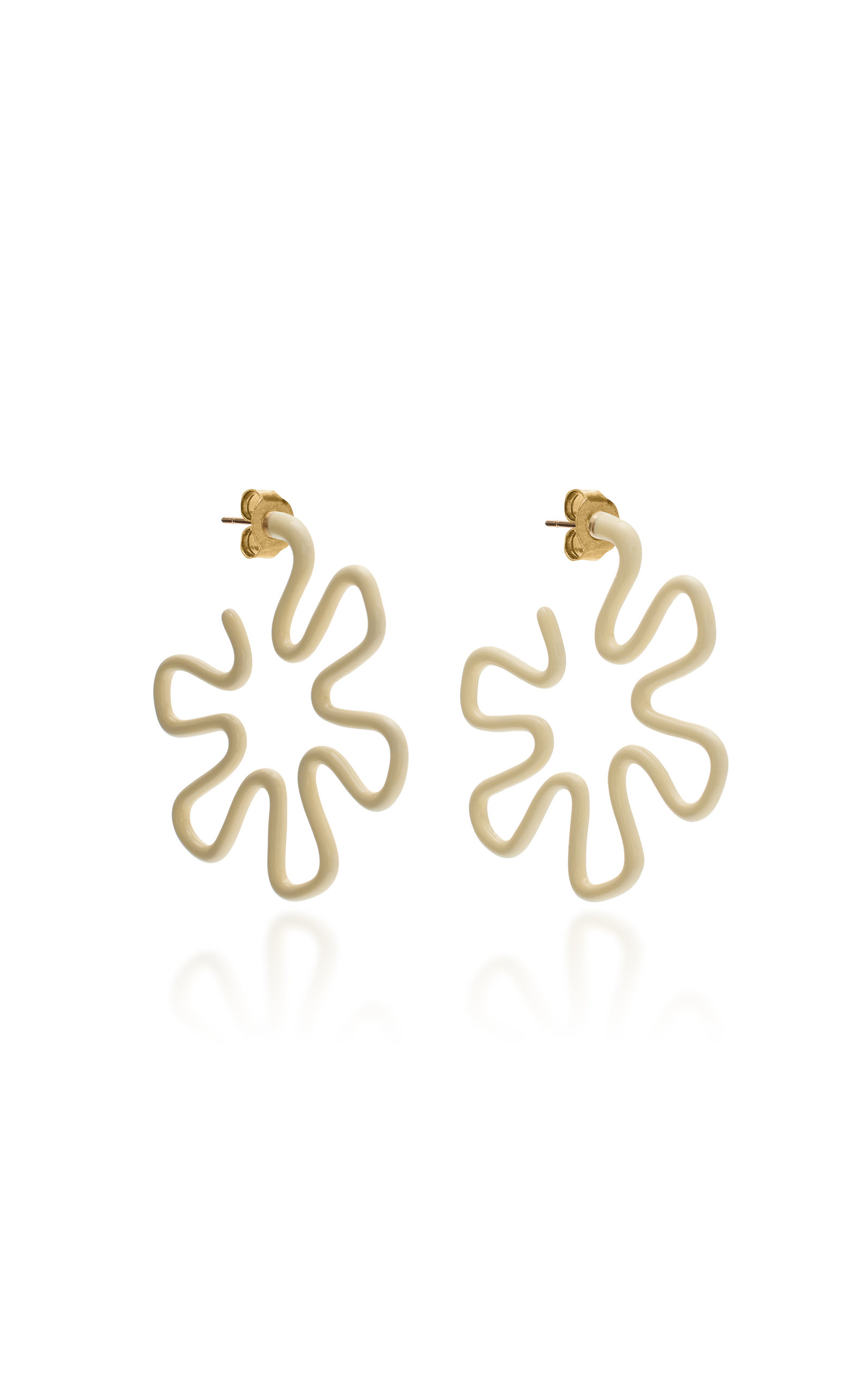 Bea Bongiasca Women's Panna 9K Gold; Silver; And Enamel Earrings