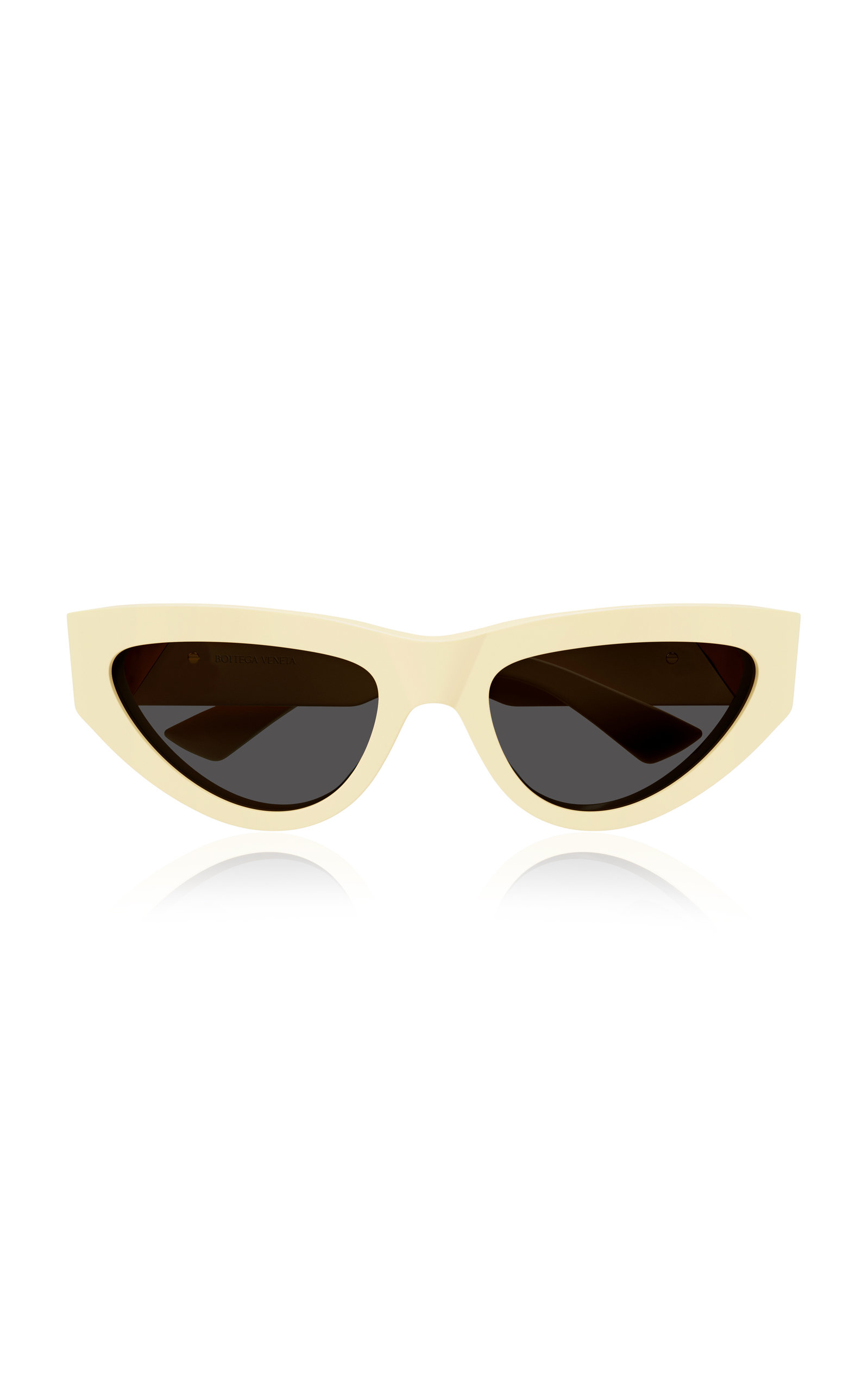 Shop Bottega Veneta Triangle Cat-eye Acetate Sunglasses In Neutral