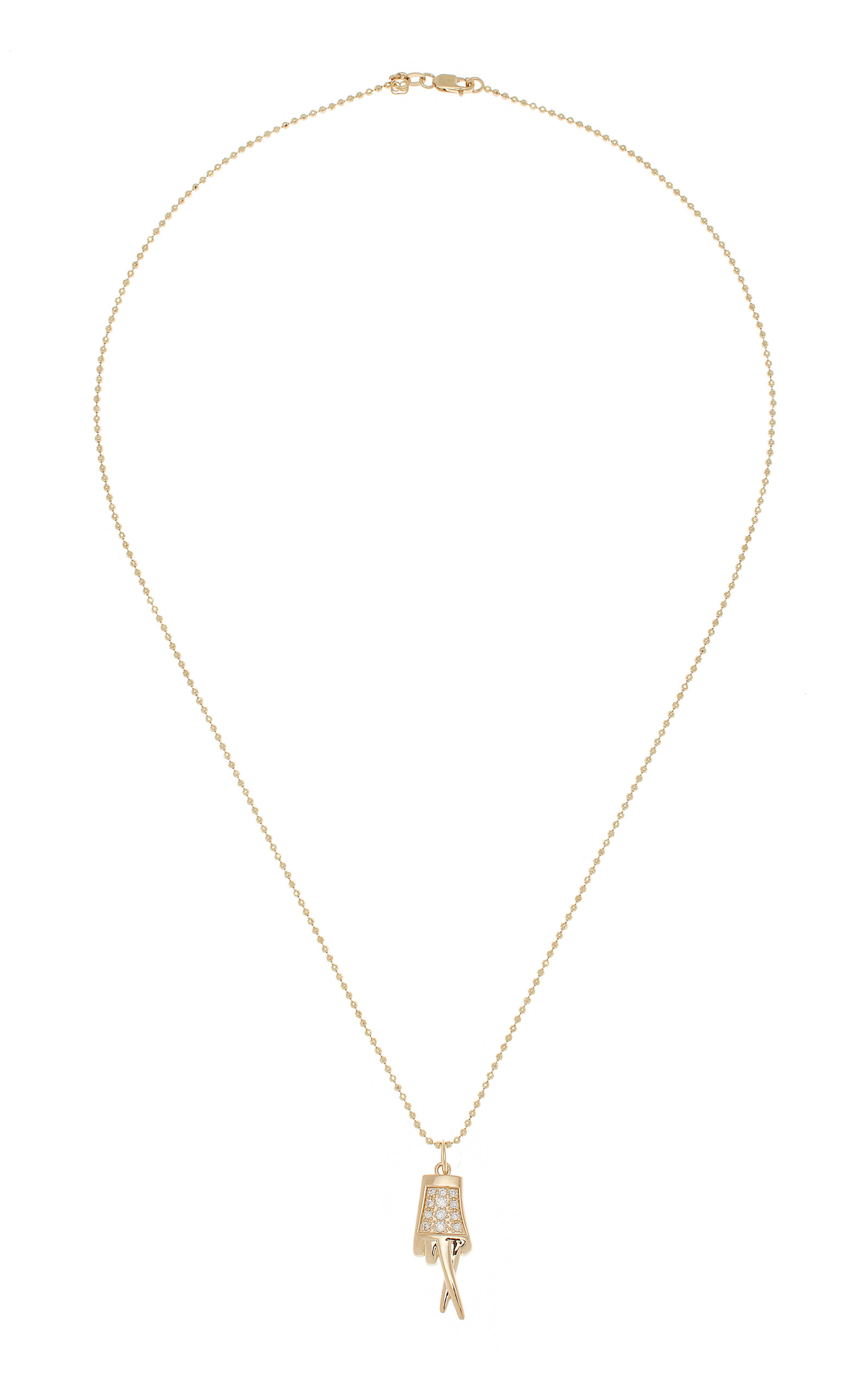 Sydney Evan Mano Dingers 18k Yellow Gold Diamond Necklace