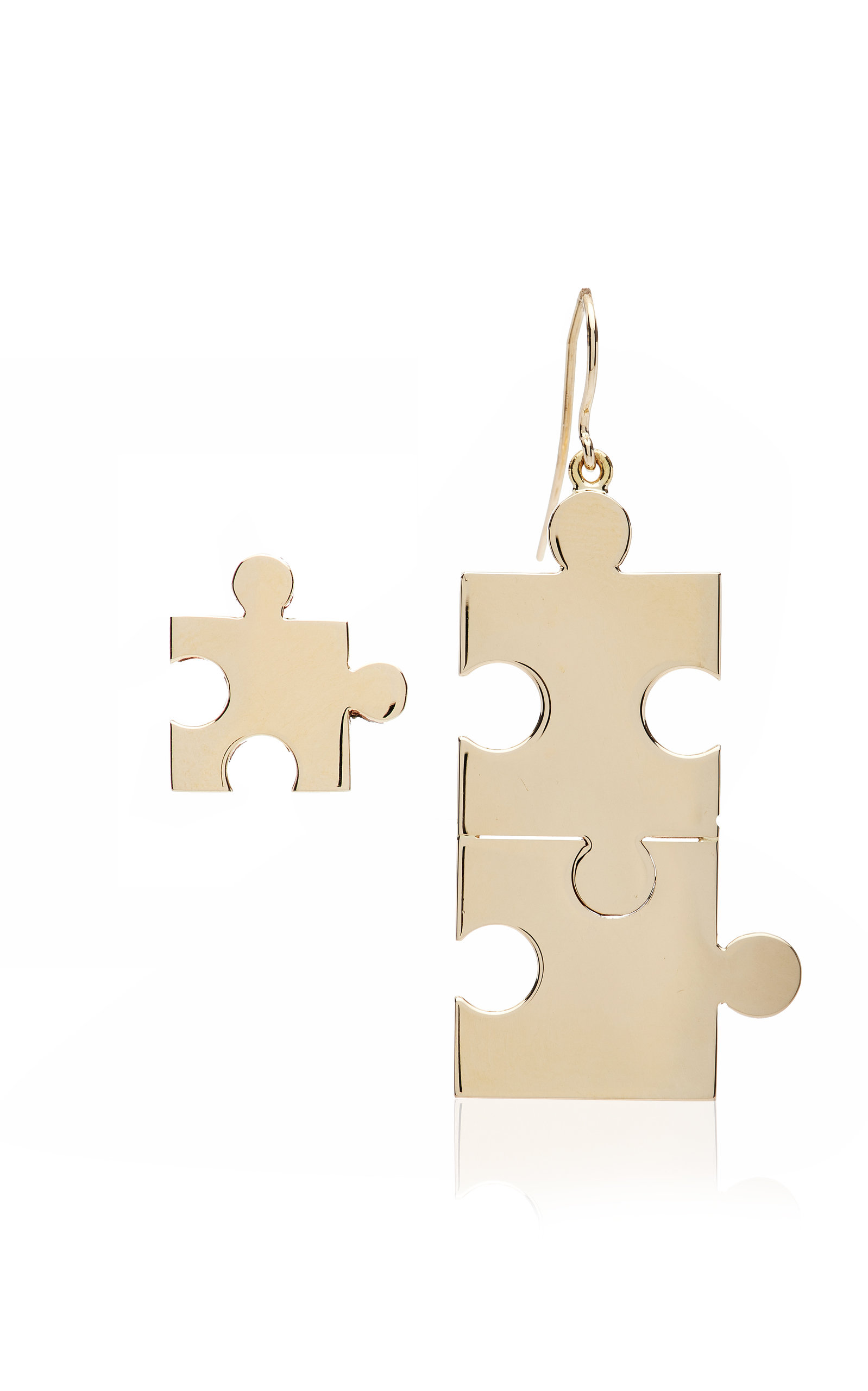 Puzzle II 14K Yellow Gold Earrings
