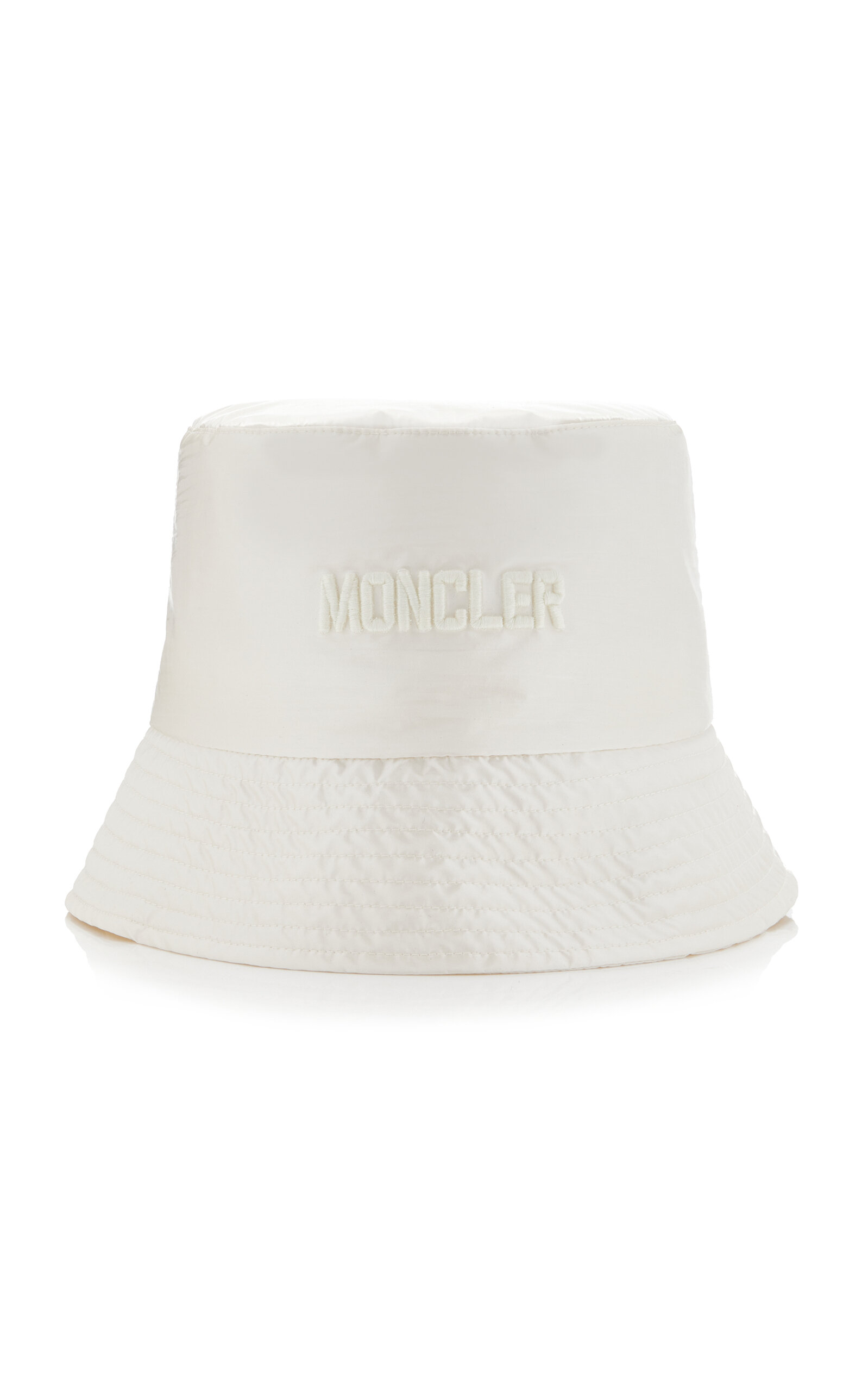 Moncler Embroidered Nylon Bucket Hat In White