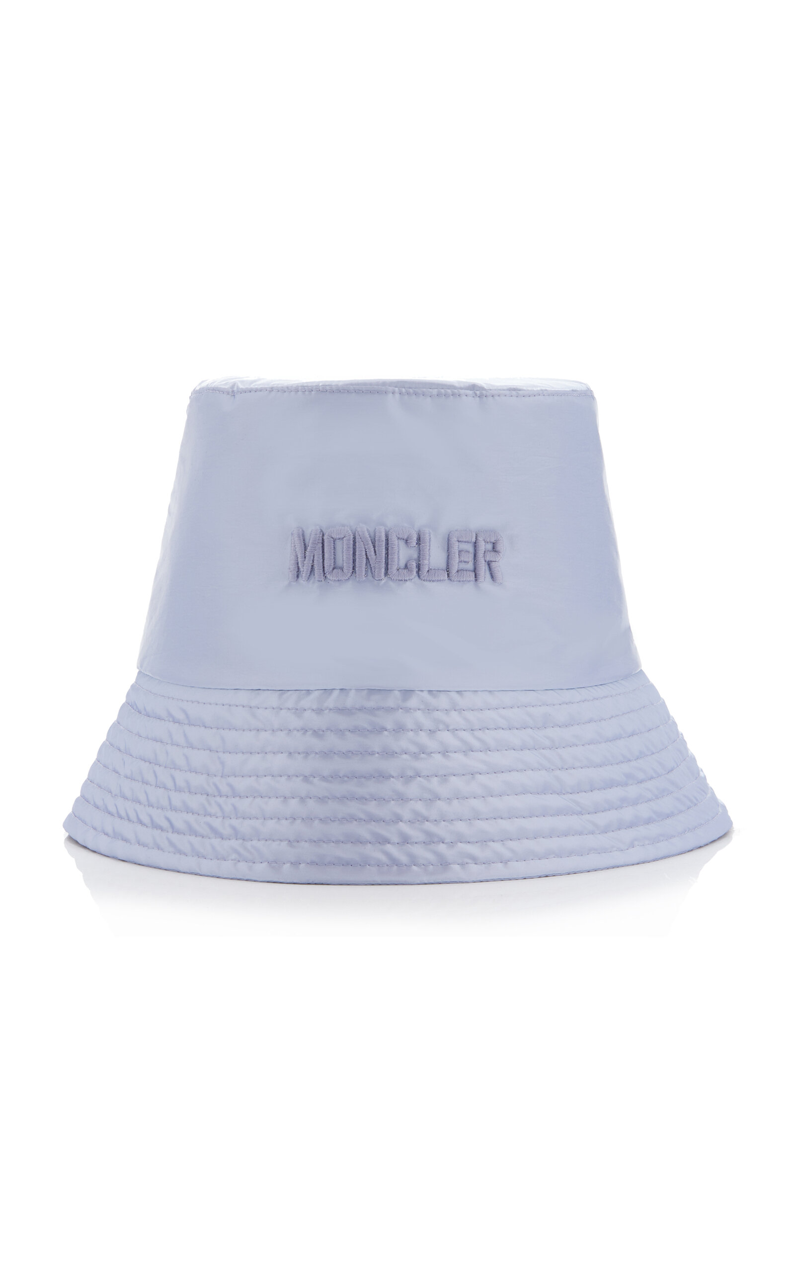 Moncler Embroidered Nylon Bucket Hat In Purple