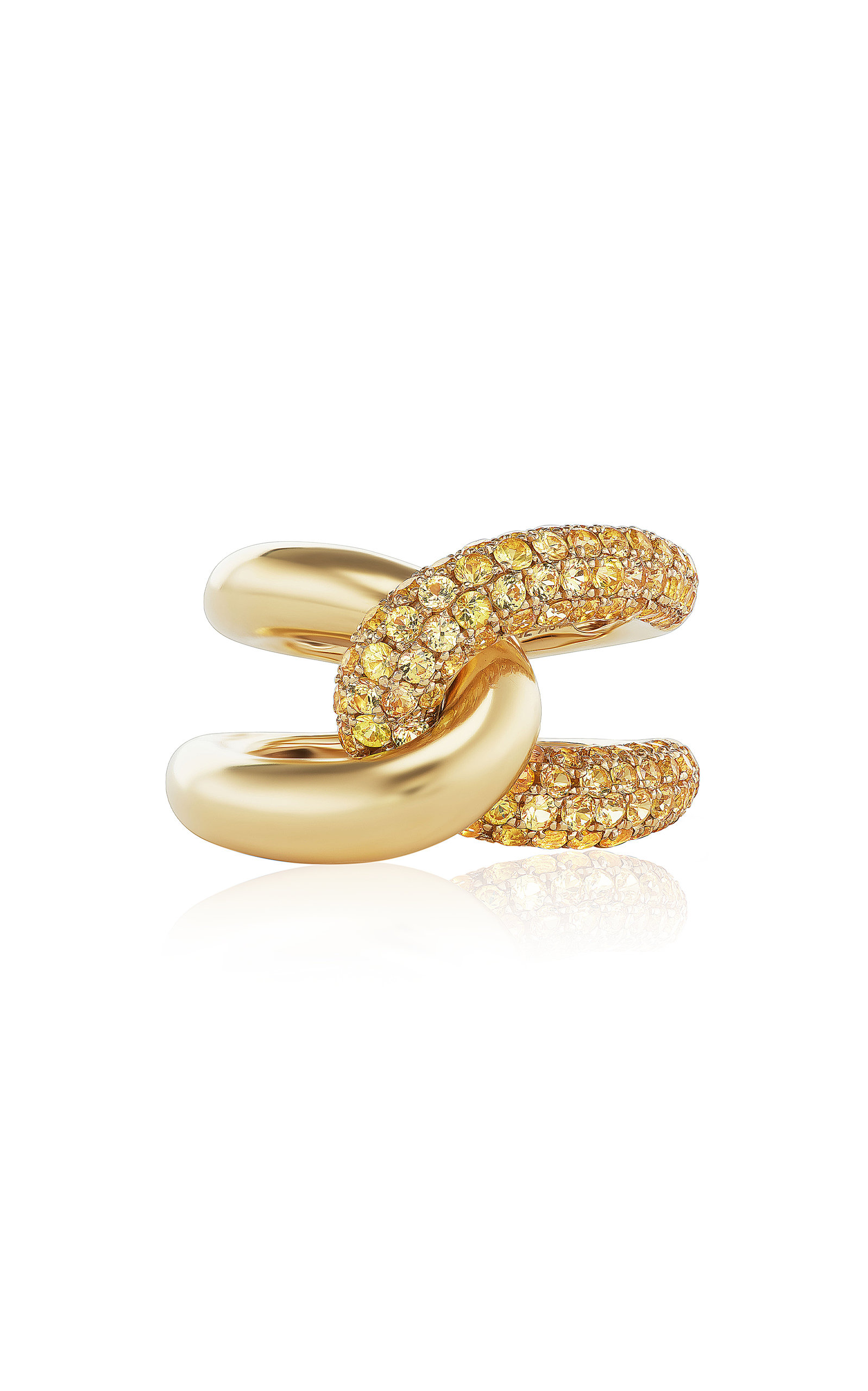 Gemella Jewels Women's Intertwin 18K Yellow Gold Sapphire Ring