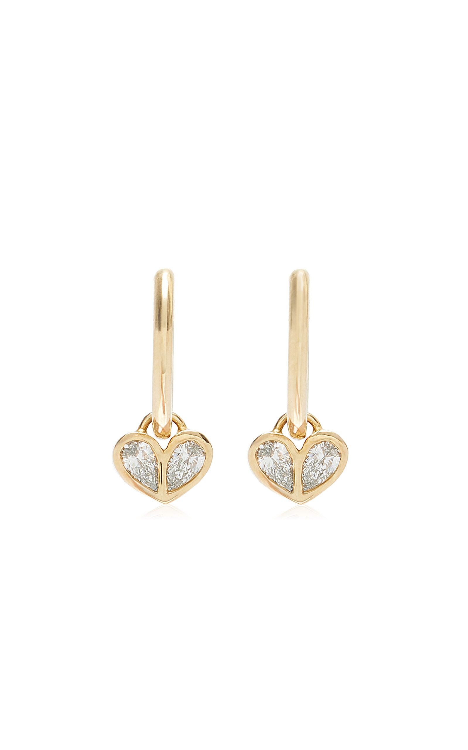 Gemella Jewels Women's Sweetheart 18K Yellow Gold Diamond Huggie Earrings