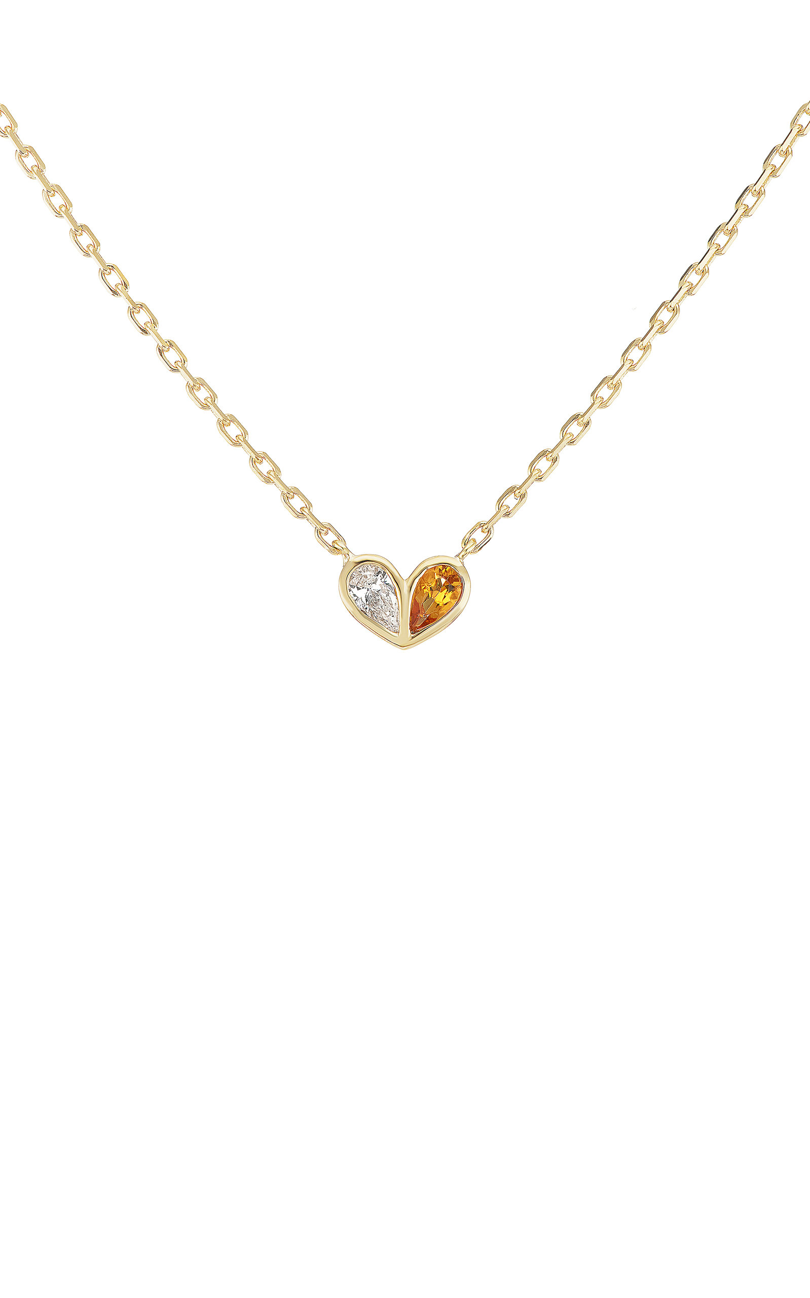 Gemella Jewels Women's Sweetheart 18K Yellow Gold Diamond; Citrine Necklace
