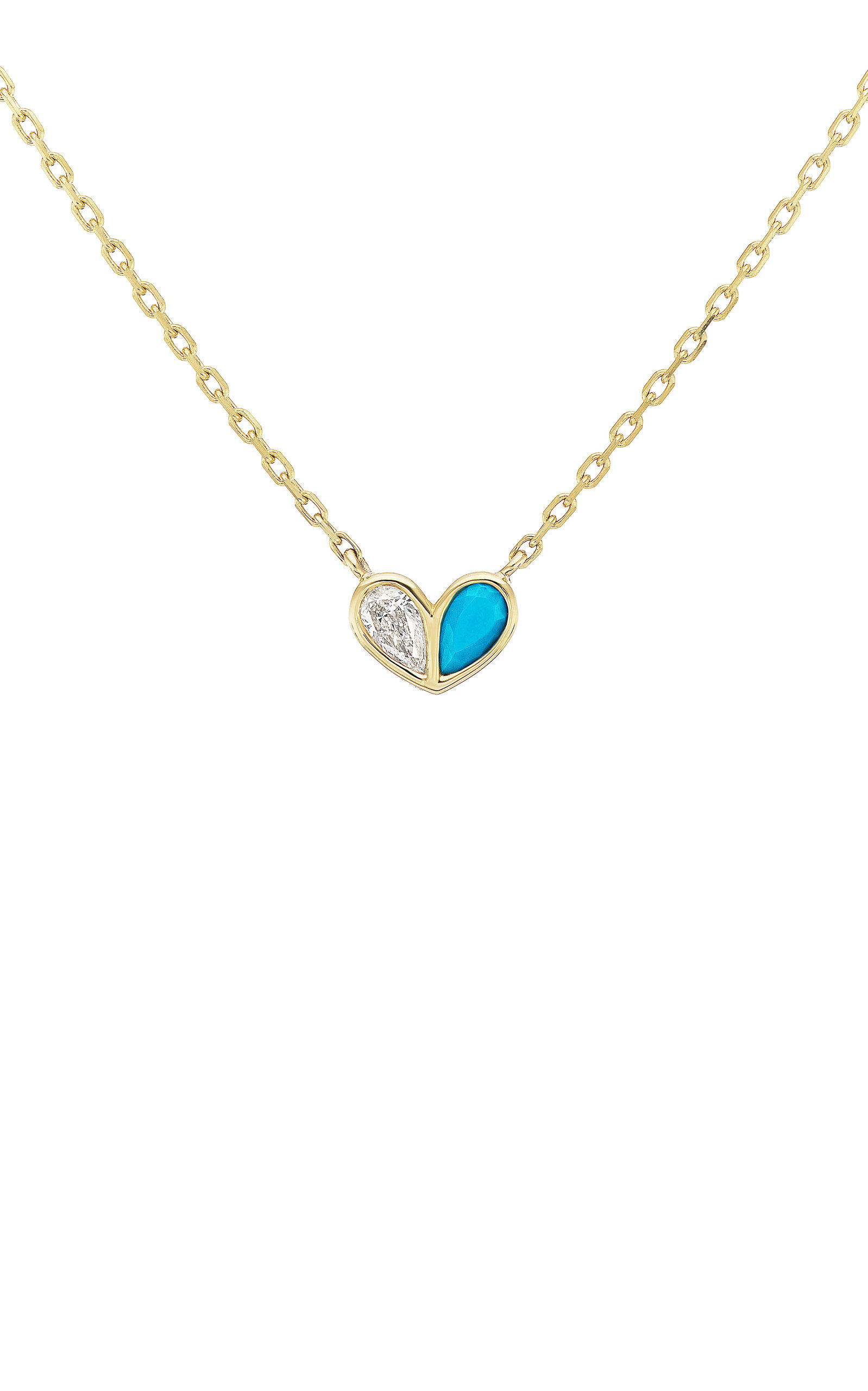 Gemella Jewels Women's Sweetheart 18K Yellow Gold Diamond; Turquoise  Necklace