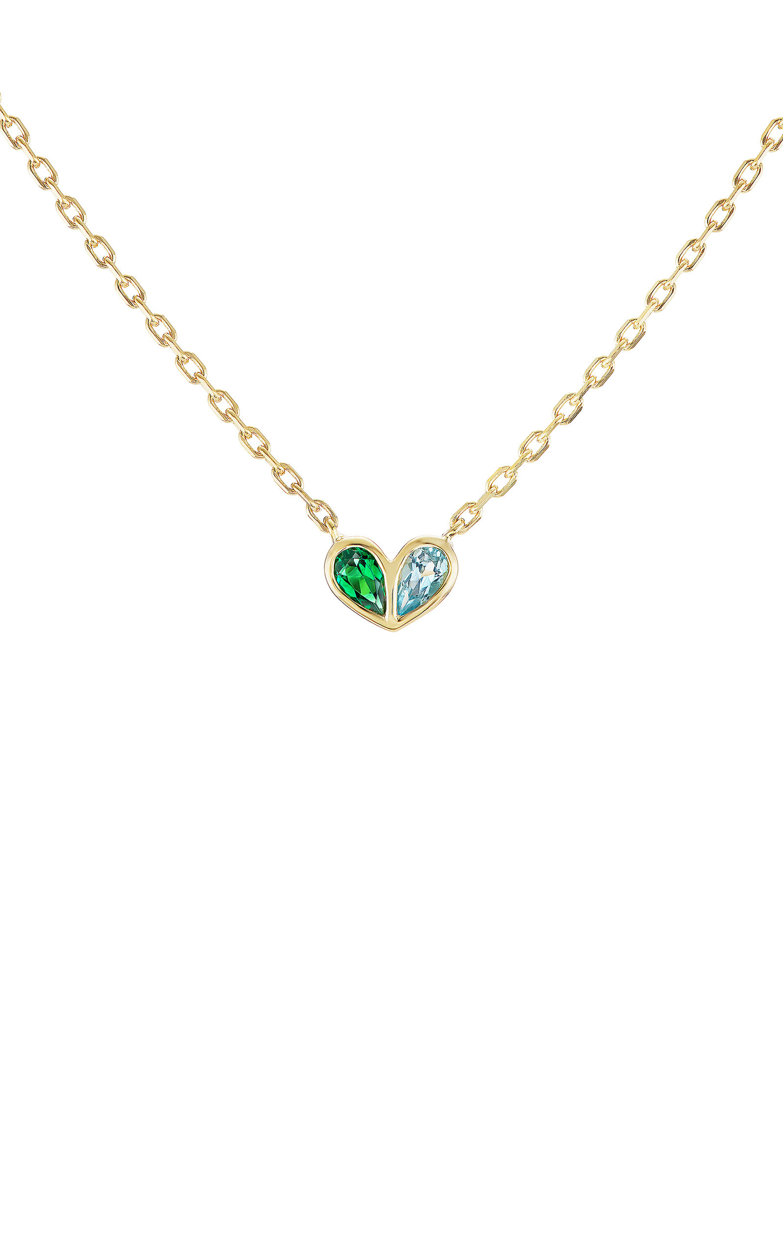 Gemella Jewels Women's Sweetheart 18K Yellow Gold Emerald; Topaz Necklace
