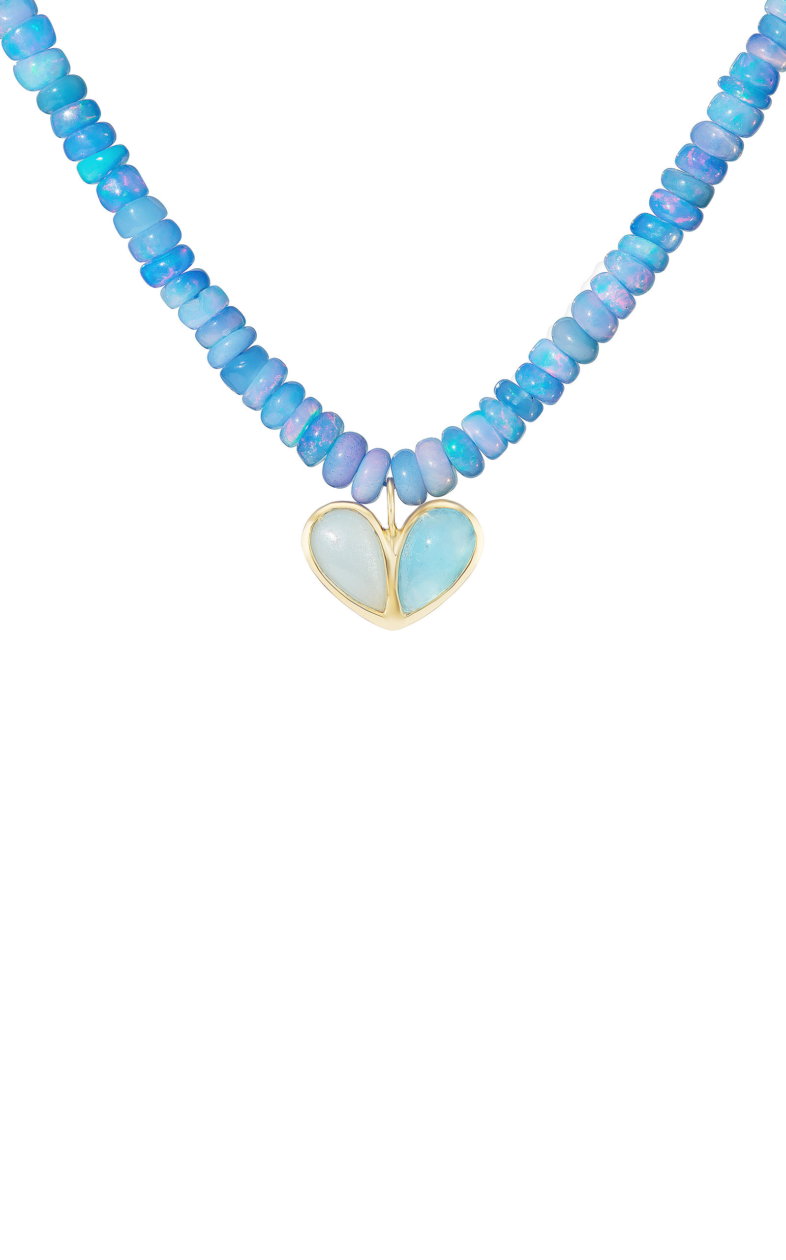 Gemella Jewels Women's Sweetheart 18K Yellow Gold Opal; Moonstone; Aquamarine Necklace