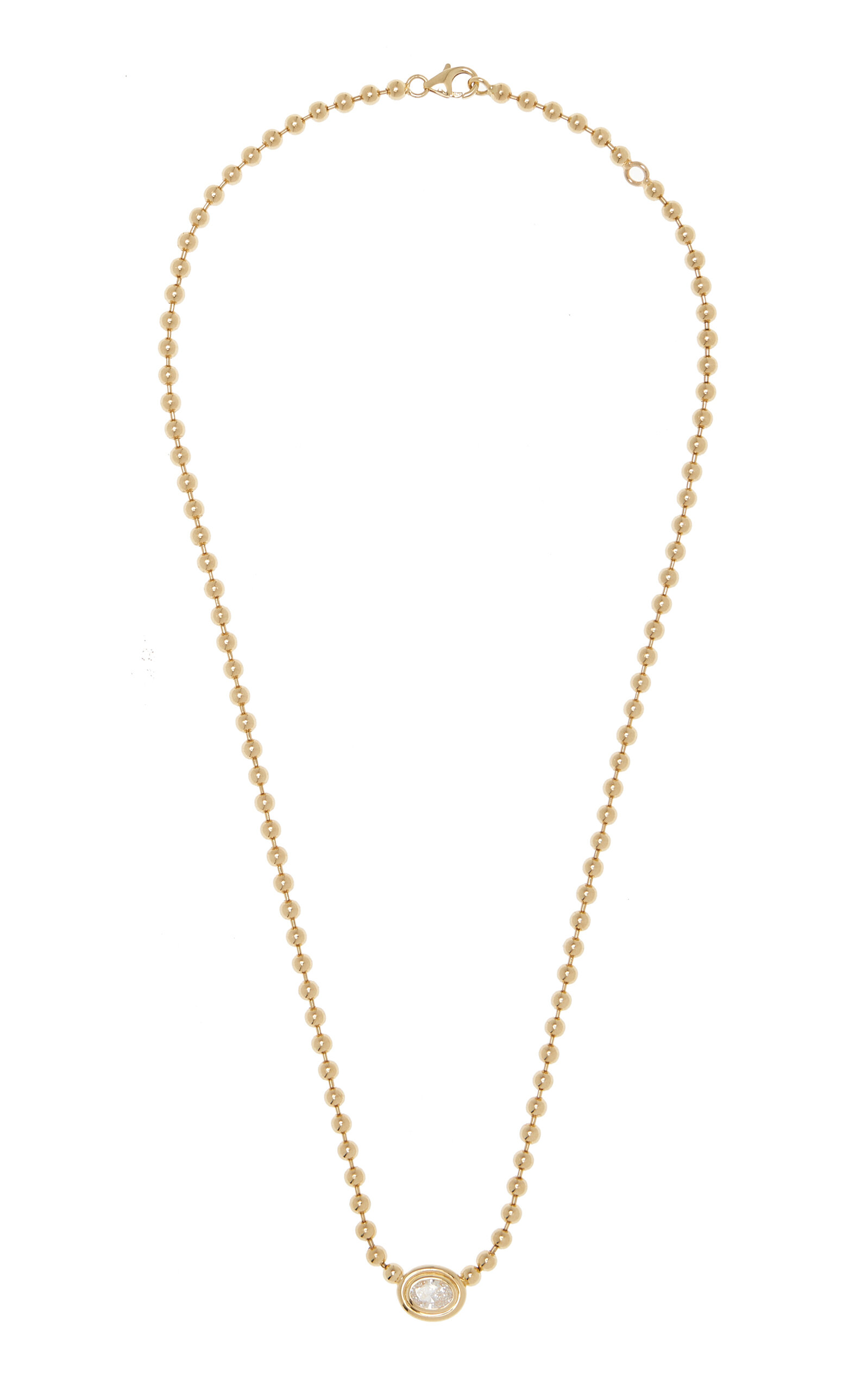 Gemella Jewels Women's Double Bubble Bezel 18K Yellow Gold Diamond Necklace