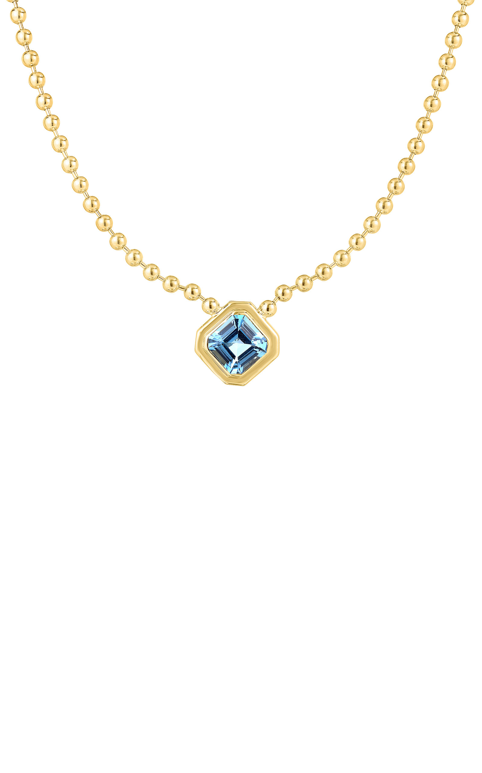 Gemella Jewels Women's Double Bubble Bezel 18K Yellow Gold Topaz Necklace