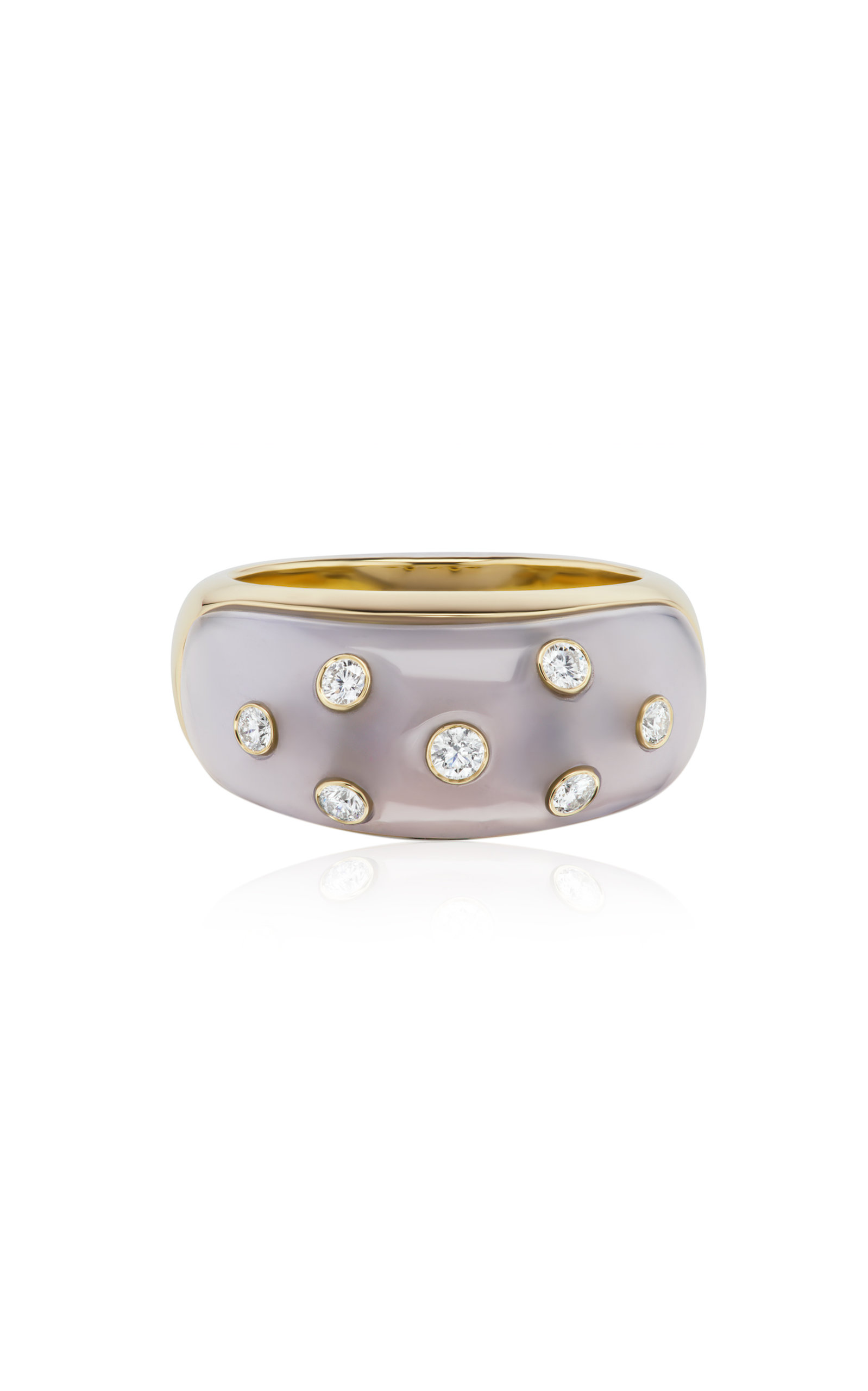 Gemella Jewels Women's BomBae 18K Yellow Gold Chalcedony; Diamond Ring